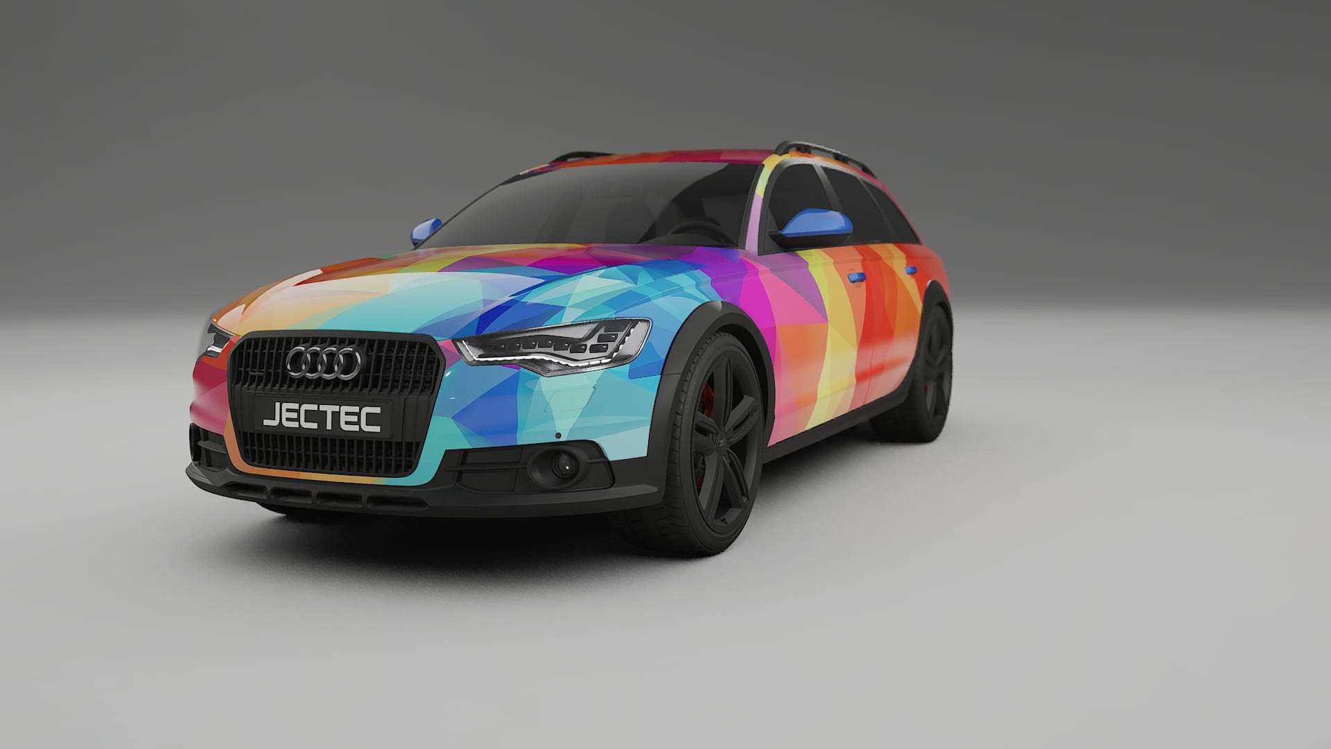 Audi A6 Allroad C7 prefacelift pre-LCI VECTOR VIBE – Designad Wrap PPF-sats i utskrivbar polyuretanfilm