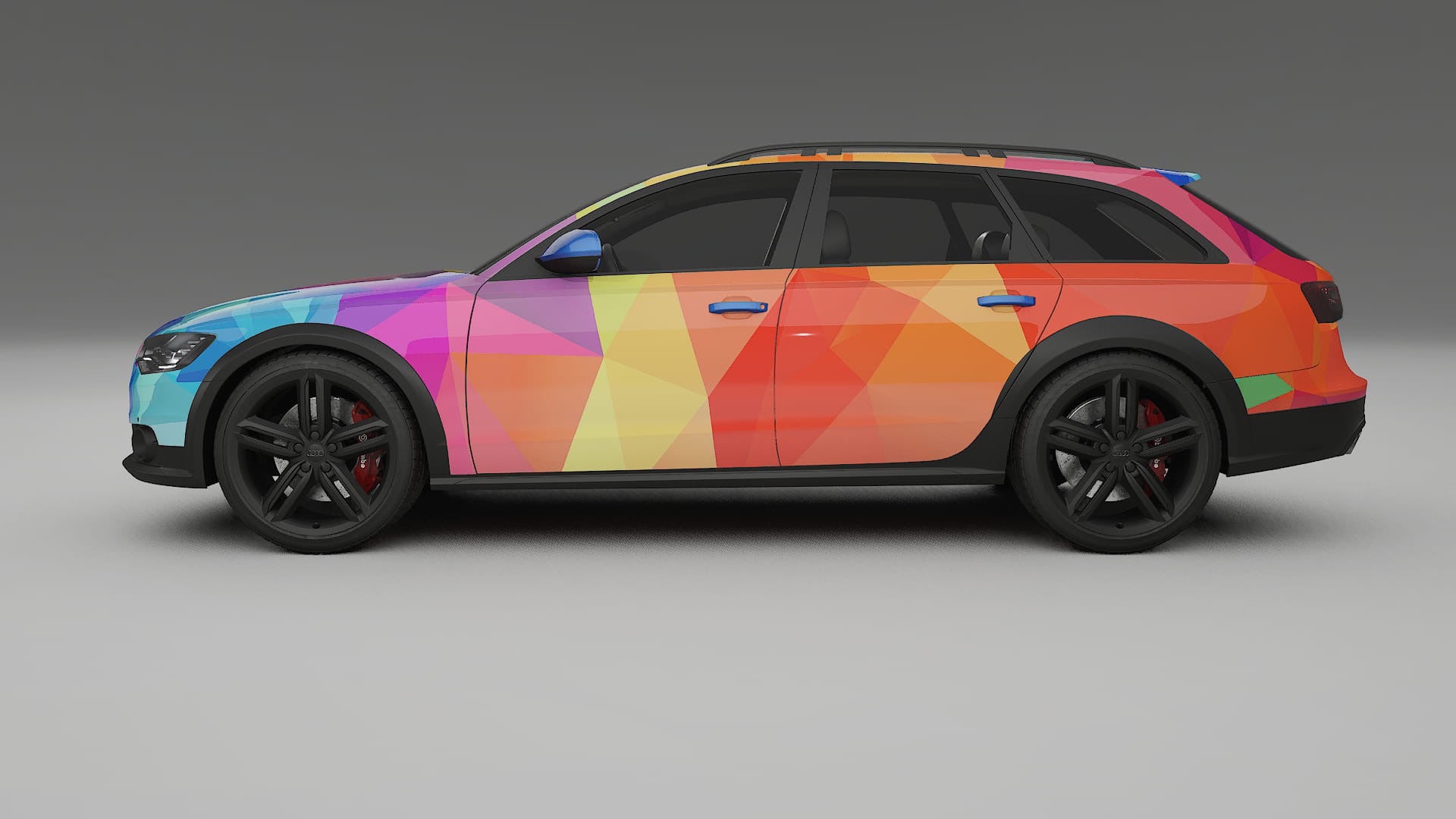 Audi A6 Allroad C7 prefacelift pre-LCI VECTOR VIBE – Designad Wrap PPF-sats i utskrivbar polyuretanfilm