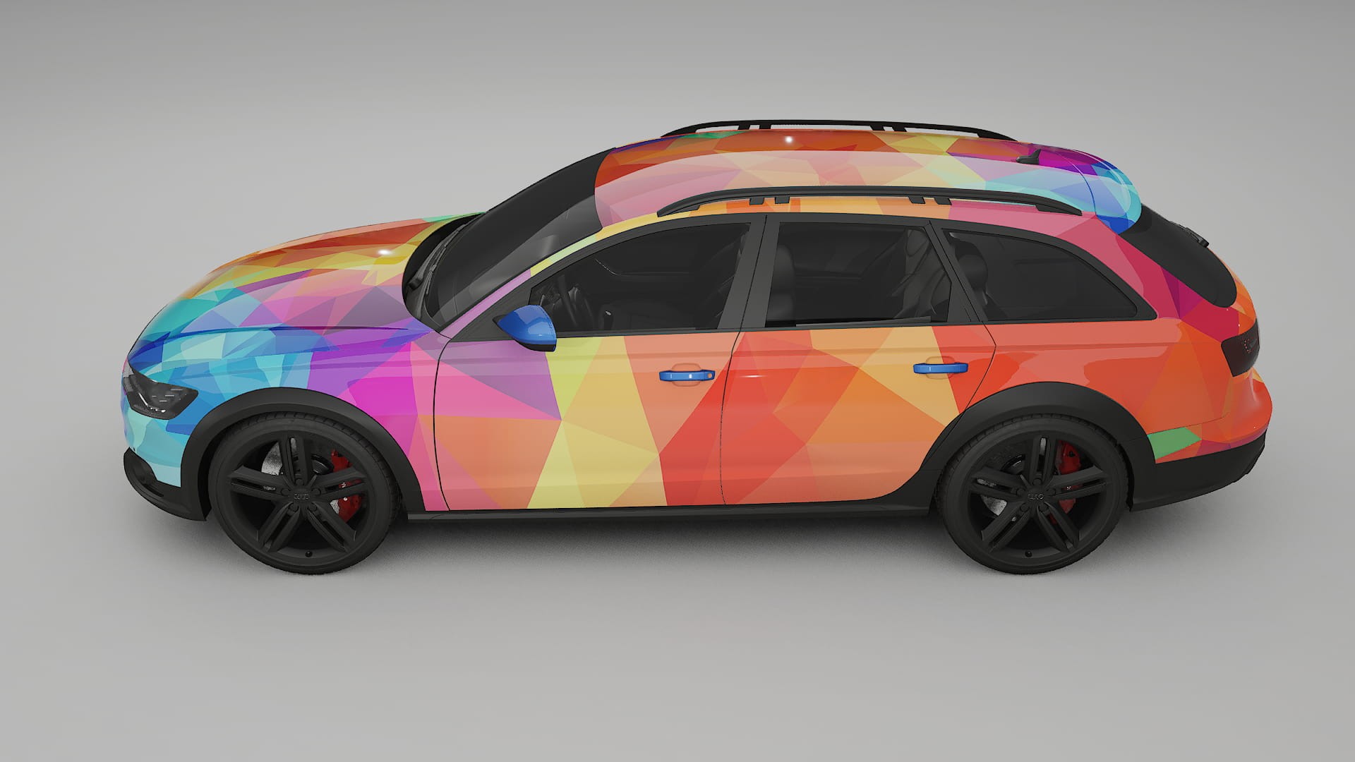 Audi A6 Allroad C7 prefacelift pre-LCI VECTOR VIBE – Designad Wrap PPF-sats i utskrivbar polyuretanfilm