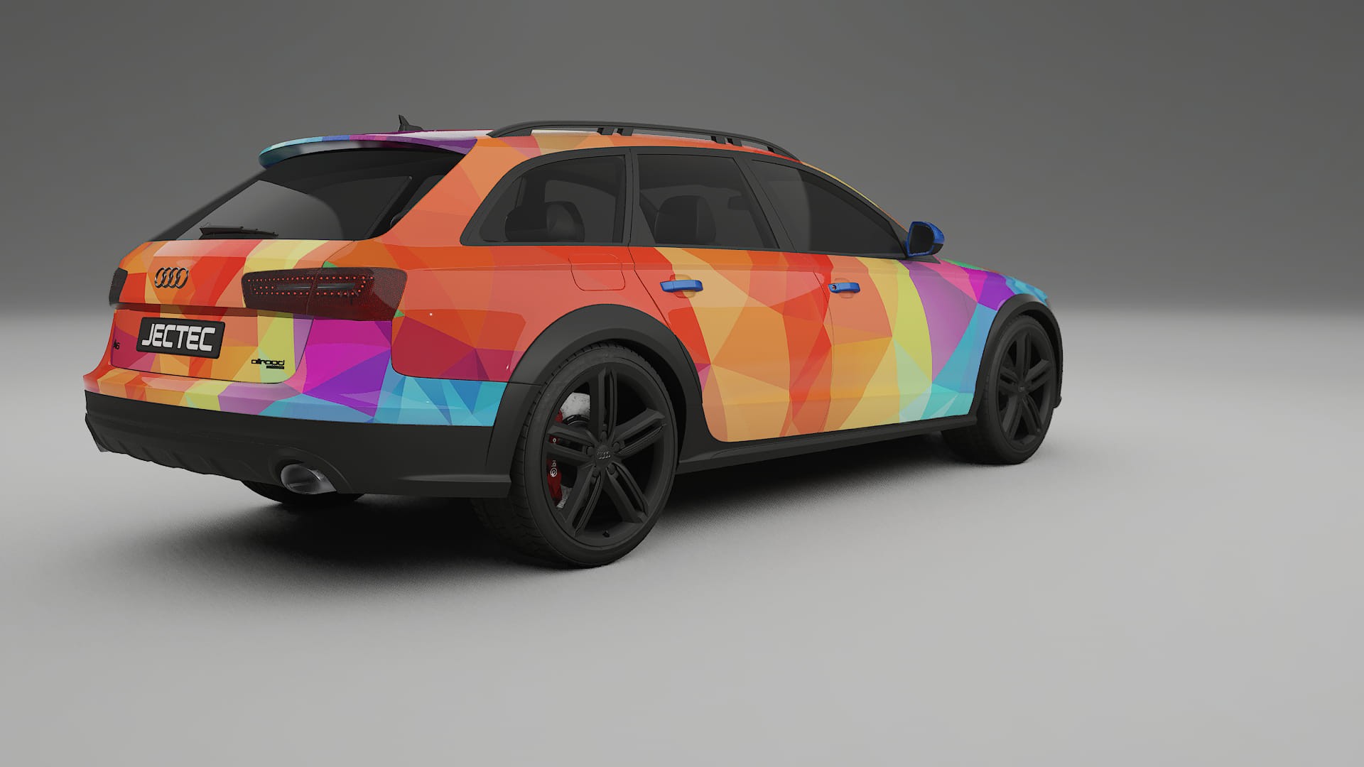 Audi A6 Allroad C7 prefacelift pre-LCI VECTOR VIBE – Designad Wrap PPF-sats i utskrivbar polyuretanfilm