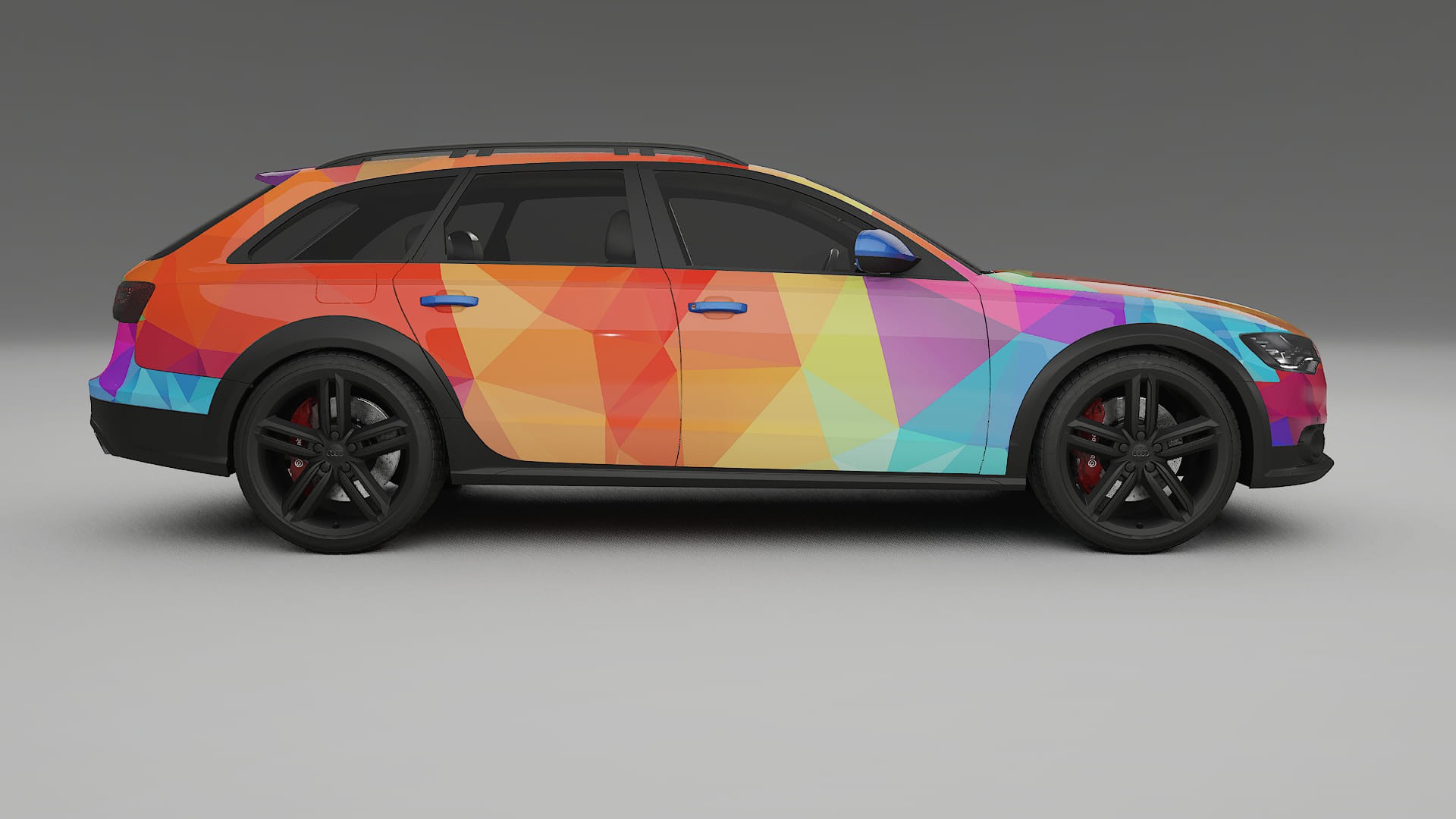 Audi A6 Allroad C7 prefacelift pre-LCI VECTOR VIBE – Designad Wrap PPF-sats i utskrivbar polyuretanfilm