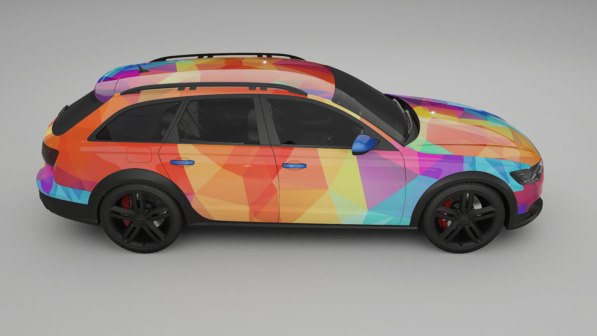 Audi A6 Allroad C7 prefacelift pre-LCI VECTOR VIBE – Designad Wrap PPF-sats i utskrivbar polyuretanfilm