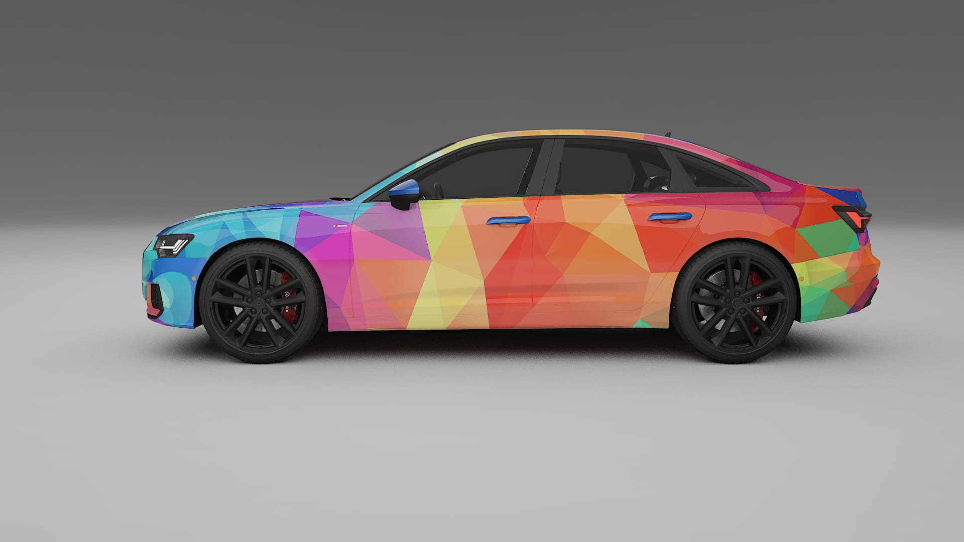 Audi A6 S-Line C8 VECTOR VIBE – Designad Wrap PPF-sats i utskrivbar polyuretanfilm