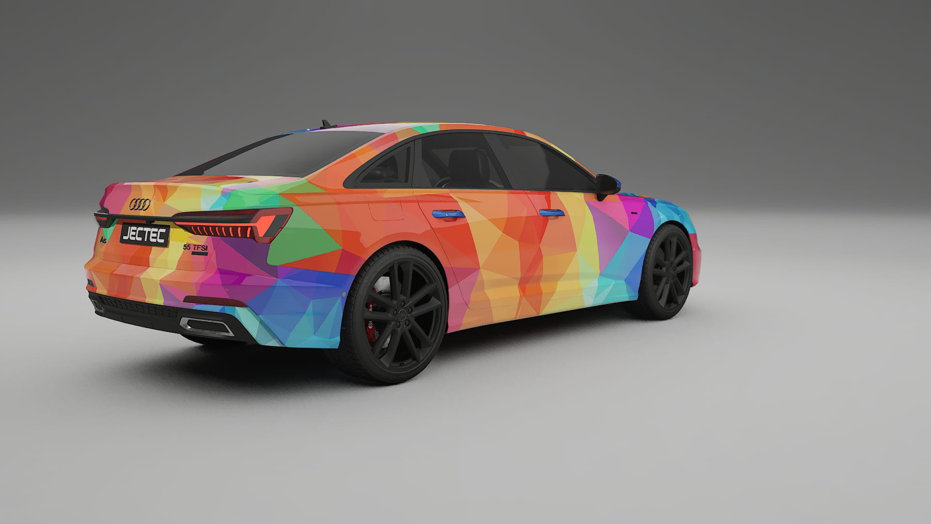 Audi A6 S-Line C8 VECTOR VIBE – Designad Wrap PPF-sats i utskrivbar polyuretanfilm
