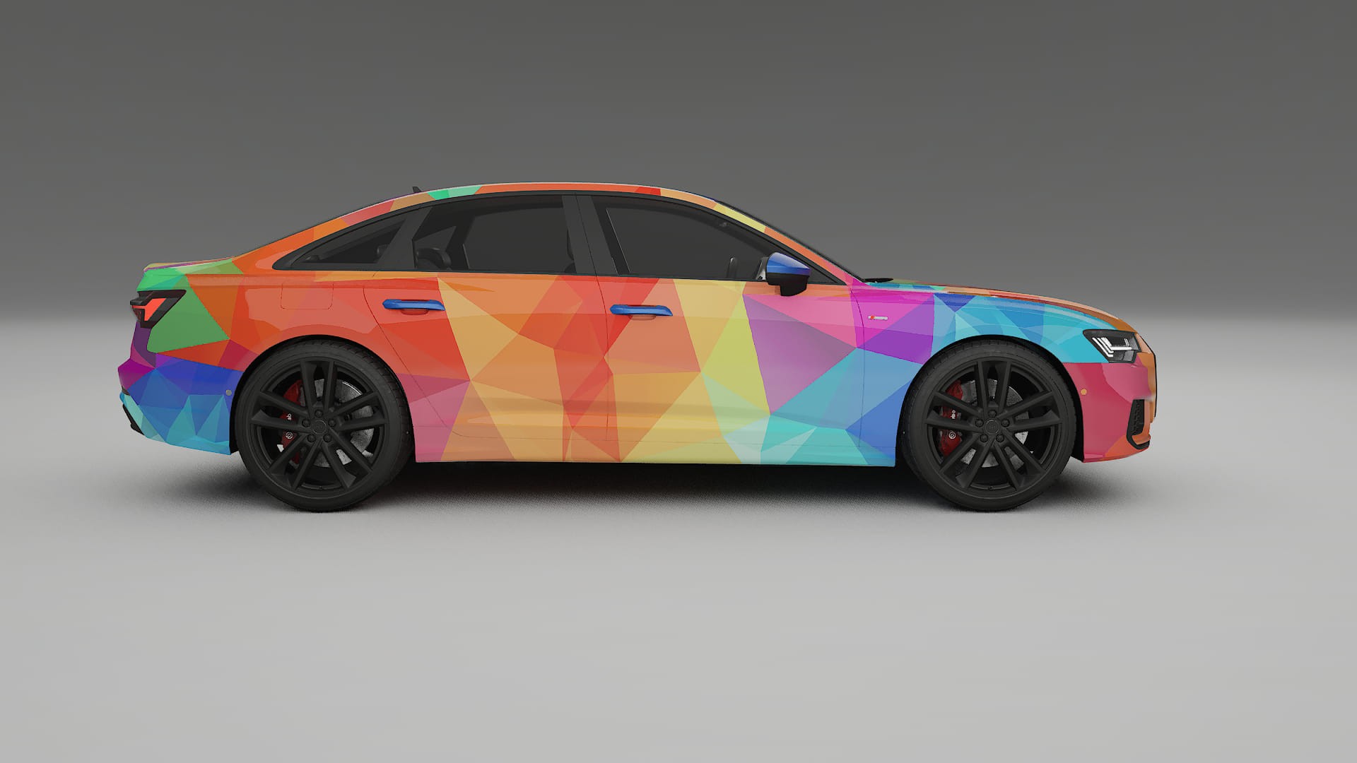 Audi A6 S-Line C8 VECTOR VIBE – Designad Wrap PPF-sats i utskrivbar polyuretanfilm