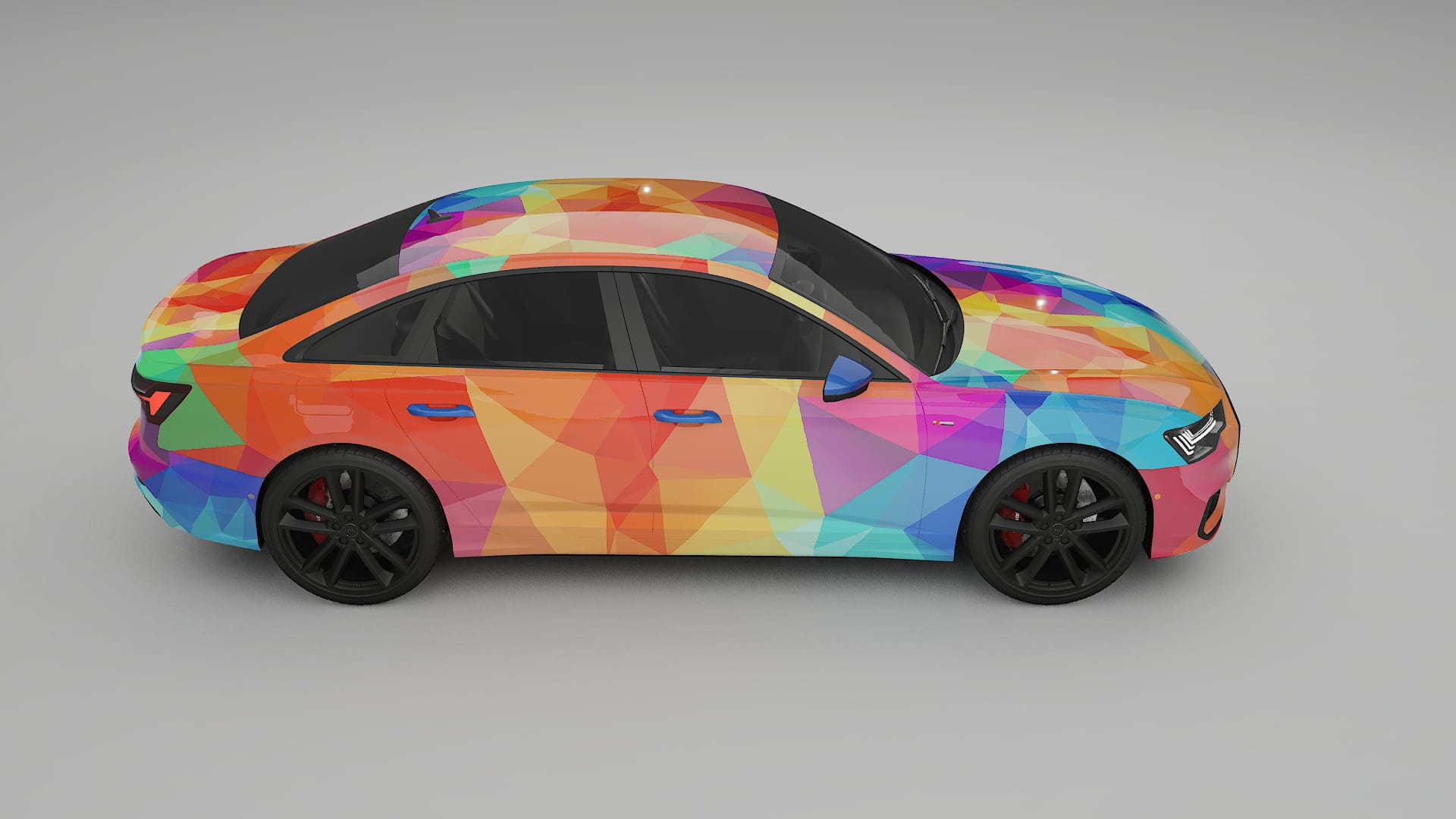 Audi A6 S-Line C8 VECTOR VIBE – Designad Wrap PPF-sats i utskrivbar polyuretanfilm