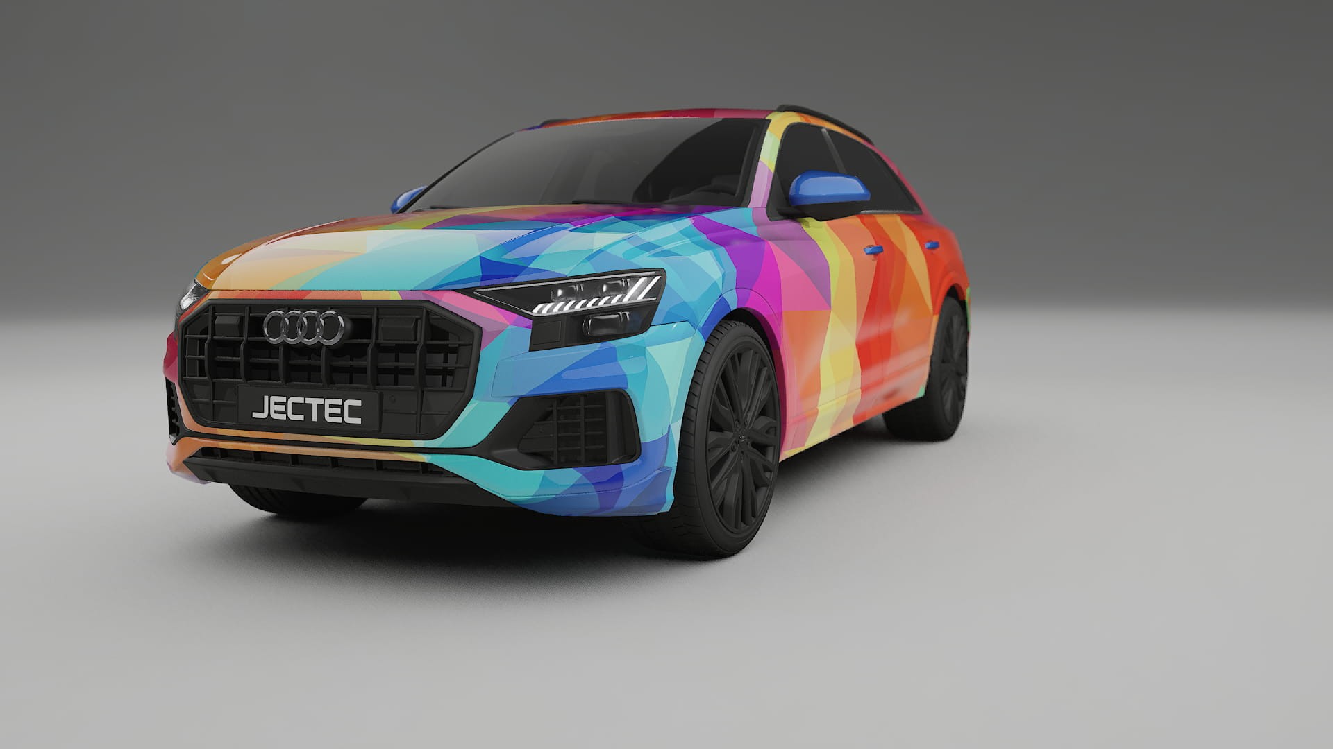 Audi Q8 F1 prefacelift pre-LCI VECTOR VIBE – Designad Wrap PPF-sats i utskrivbar polyuretanfilm