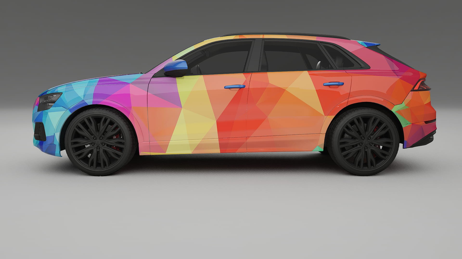 Audi Q8 F1 prefacelift pre-LCI VECTOR VIBE – Designad Wrap PPF-sats i utskrivbar polyuretanfilm