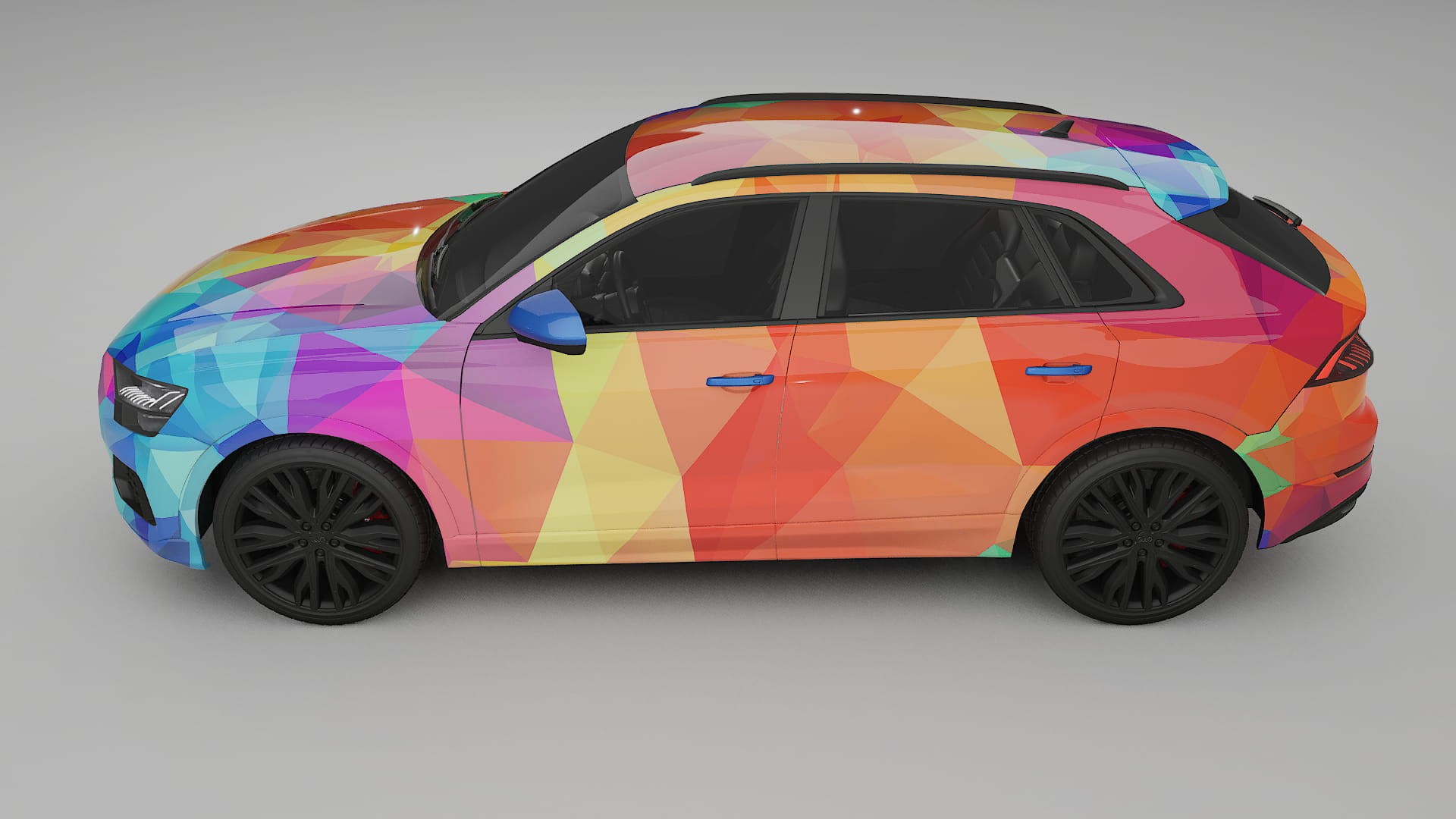 Audi Q8 F1 prefacelift pre-LCI VECTOR VIBE – Designad Wrap PPF-sats i utskrivbar polyuretanfilm