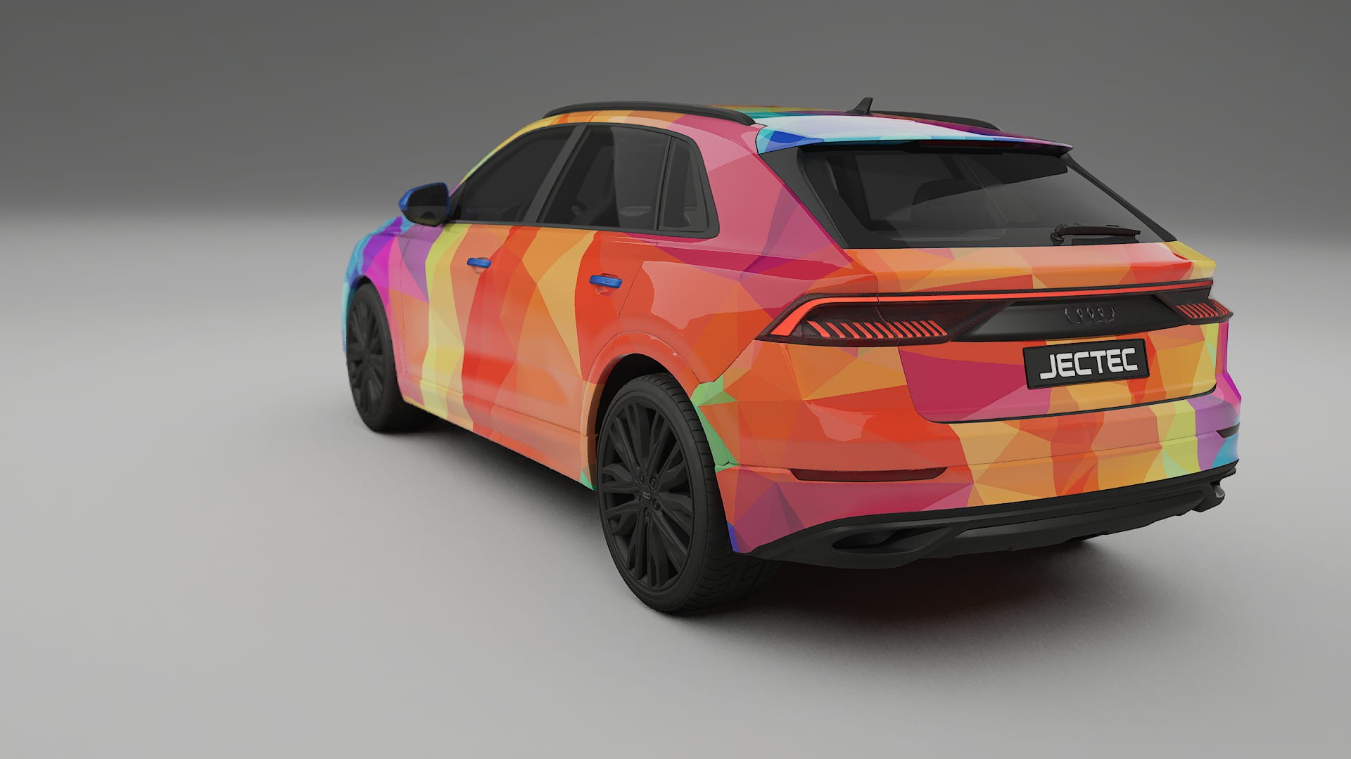 Audi Q8 F1 prefacelift pre-LCI VECTOR VIBE – Designad Wrap PPF-sats i utskrivbar polyuretanfilm