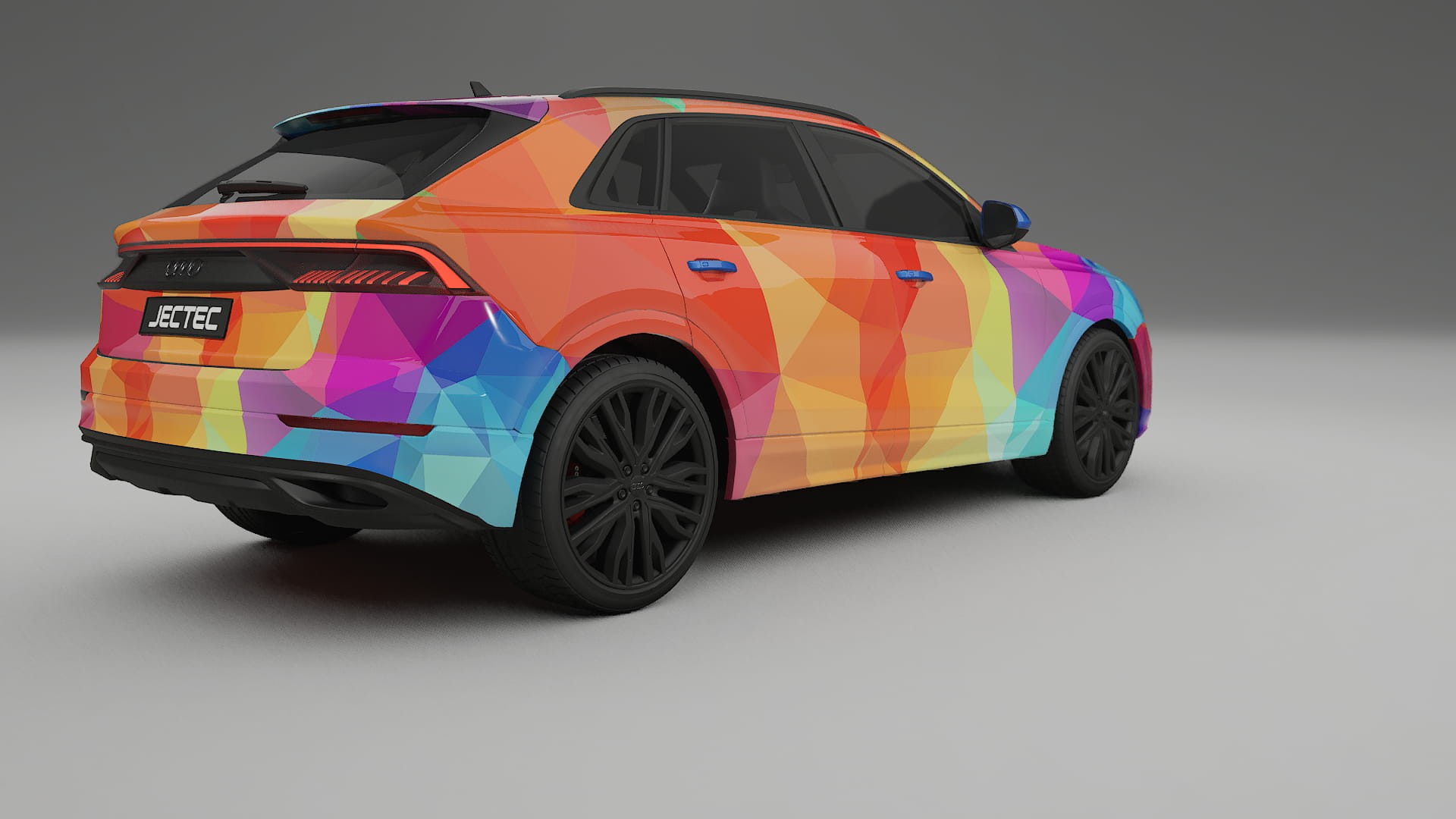 Audi Q8 F1 prefacelift pre-LCI VECTOR VIBE – Designad Wrap PPF-sats i utskrivbar polyuretanfilm