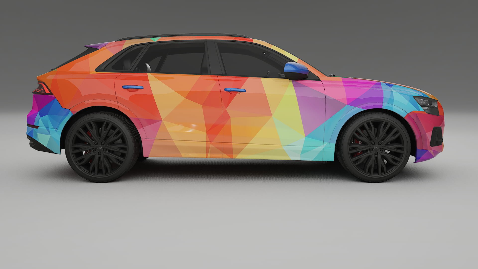Audi Q8 F1 prefacelift pre-LCI VECTOR VIBE – Designad Wrap PPF-sats i utskrivbar polyuretanfilm