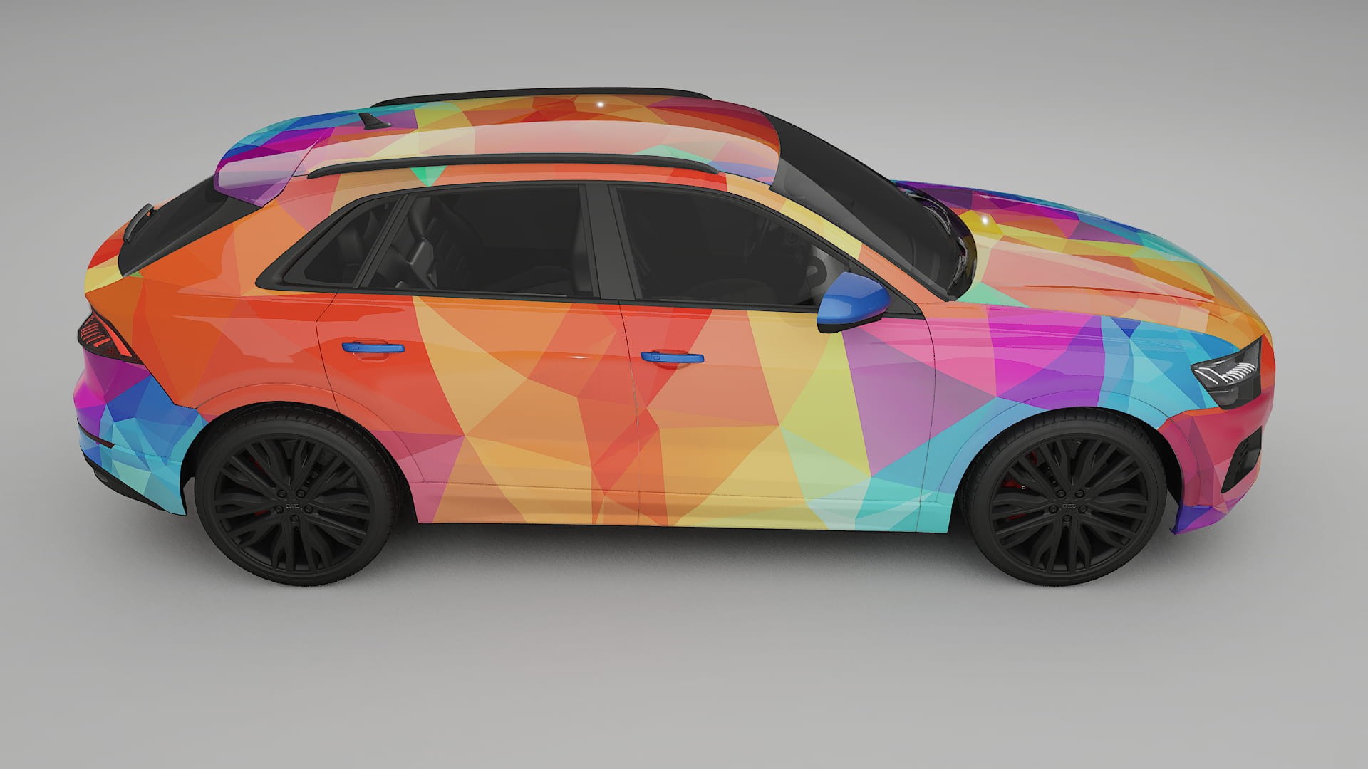Audi Q8 F1 prefacelift pre-LCI VECTOR VIBE – Designad Wrap PPF-sats i utskrivbar polyuretanfilm