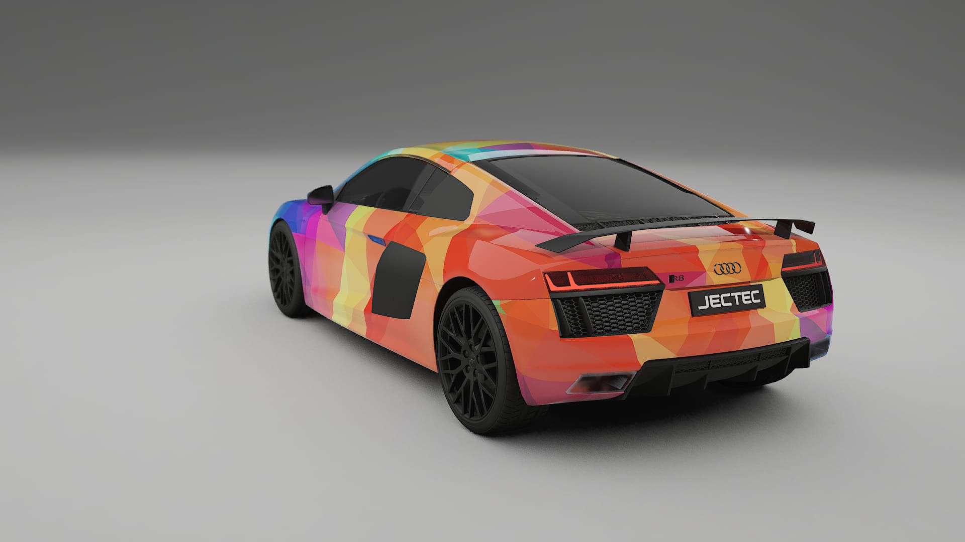 Audi R8 typ-4S prefacelift pre-LCI VECTOR VIBE – Designad Wrap PPF-sats i utskrivbar polyuretanfilm