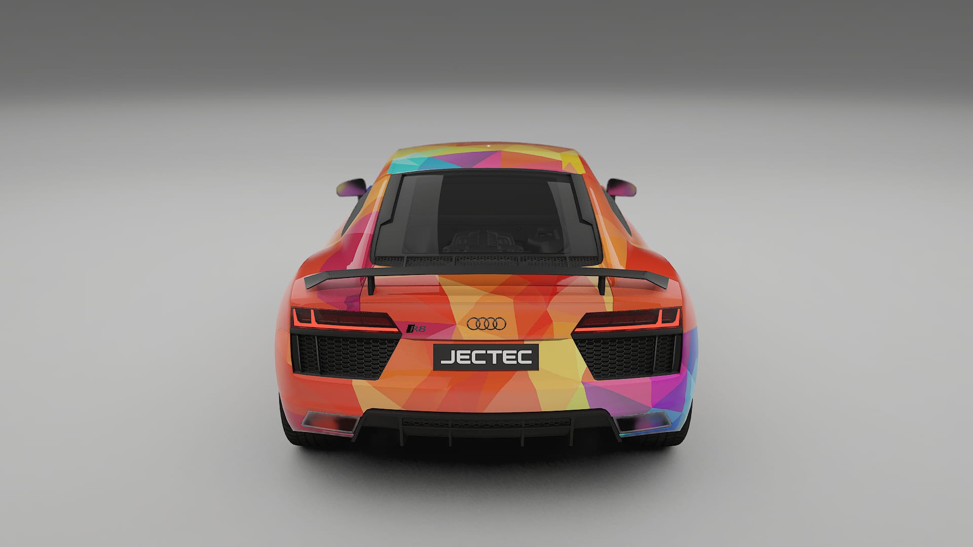 Audi R8 typ-4S prefacelift pre-LCI VECTOR VIBE – Designad Wrap PPF-sats i utskrivbar polyuretanfilm