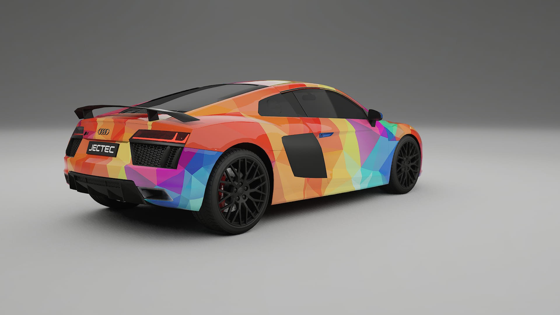 Audi R8 typ-4S prefacelift pre-LCI VECTOR VIBE – Designad Wrap PPF-sats i utskrivbar polyuretanfilm