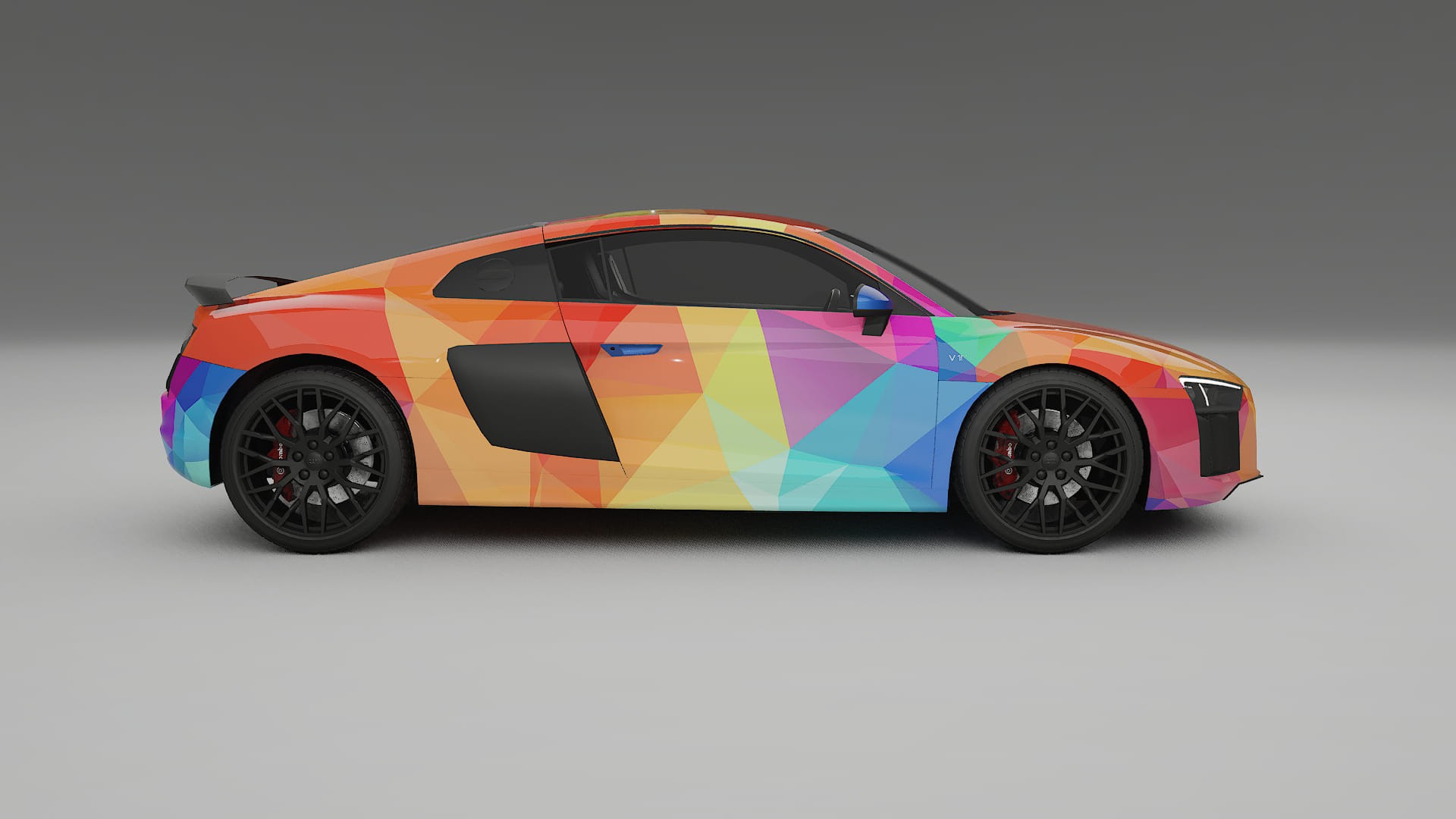 Audi R8 typ-4S prefacelift pre-LCI VECTOR VIBE – Designad Wrap PPF-sats i utskrivbar polyuretanfilm