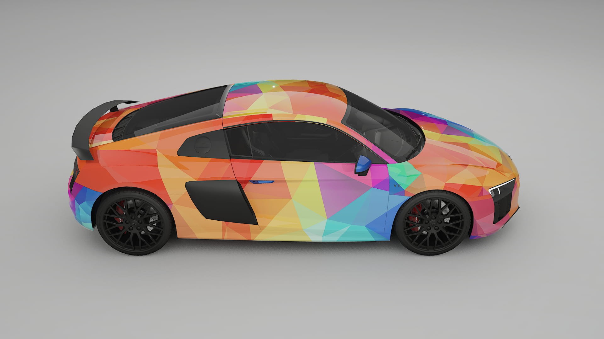 Audi R8 typ-4S prefacelift pre-LCI VECTOR VIBE – Designad Wrap PPF-sats i utskrivbar polyuretanfilm