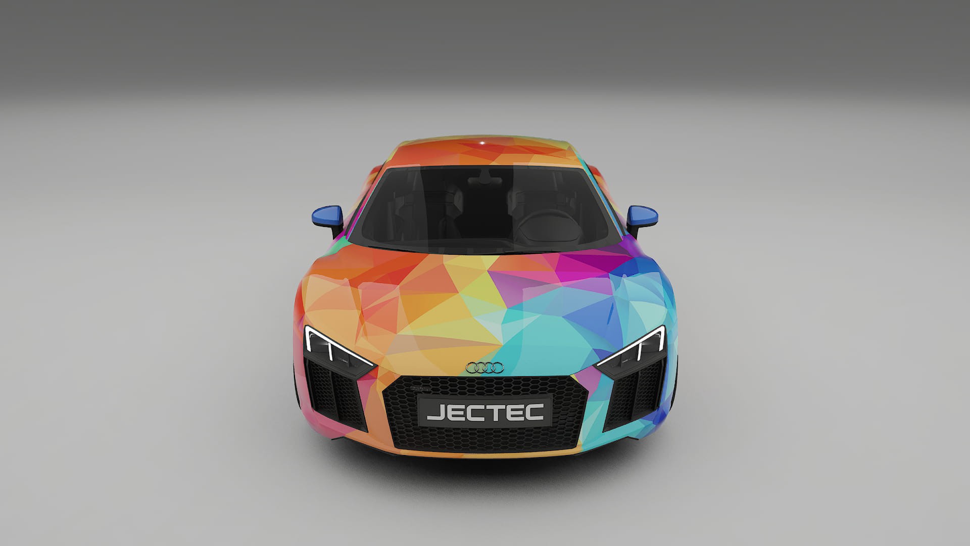 Audi R8 typ-4S prefacelift pre-LCI VECTOR VIBE – Designad Wrap PPF-sats i utskrivbar polyuretanfilm