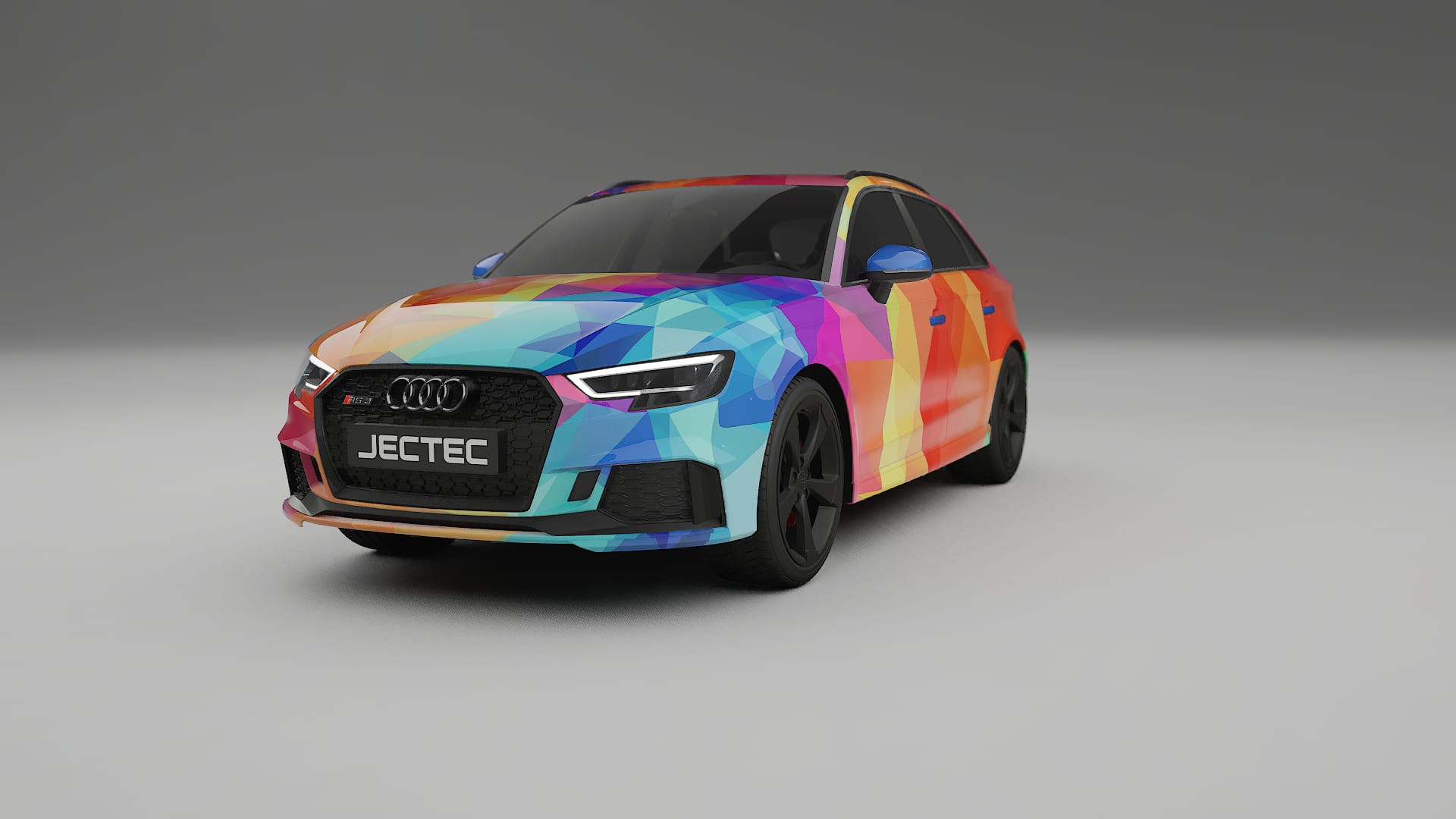 Audi RS3 Sportback 8V facelift LCI VECTOR VIBE – Designad Wrap PPF-sats i utskrivbar polyuretanfilm