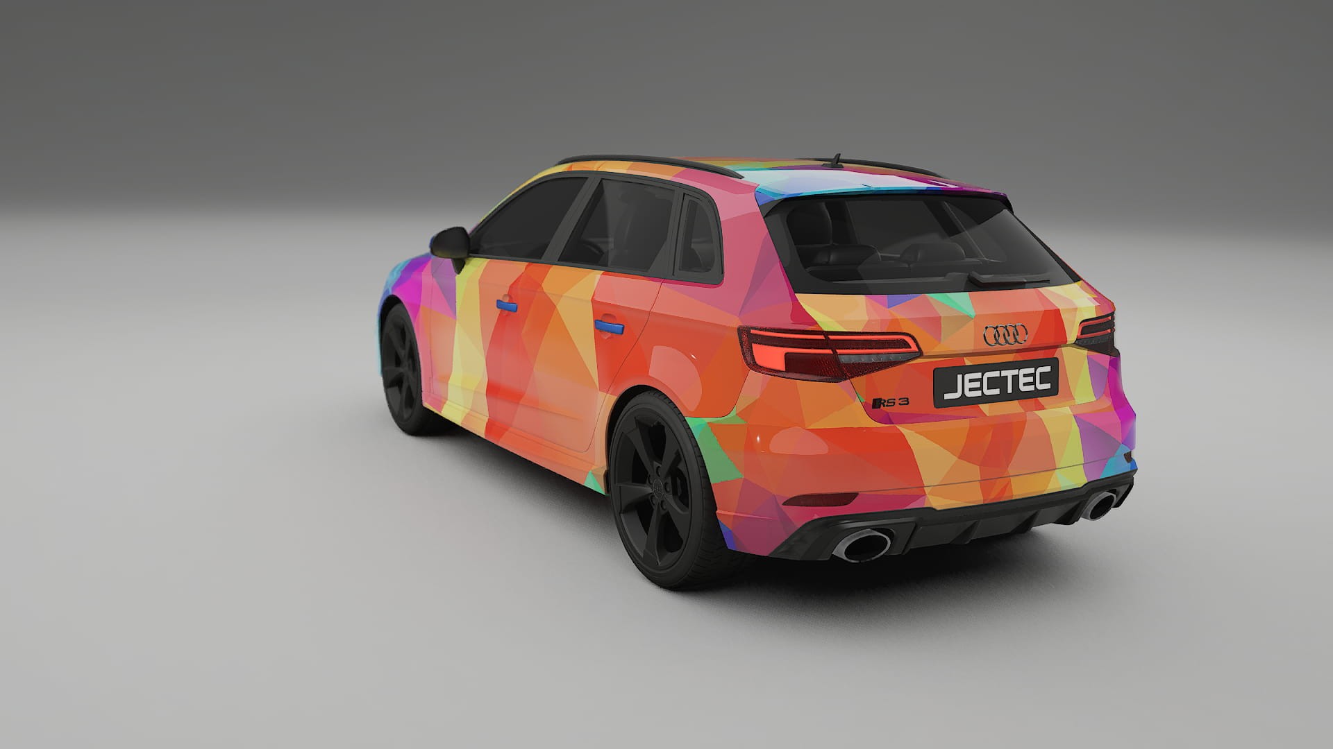 Audi RS3 Sportback 8V facelift LCI VECTOR VIBE – Designad Wrap PPF-sats i utskrivbar polyuretanfilm