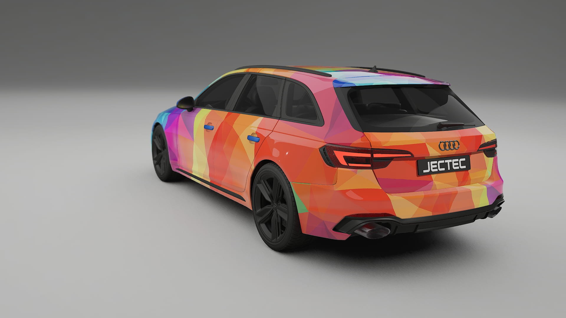 Audi RS4 Avant B9 prefacelift pre-LCI VECTOR VIBE – Designad Wrap PPF-sats i utskrivbar polyuretanfilm