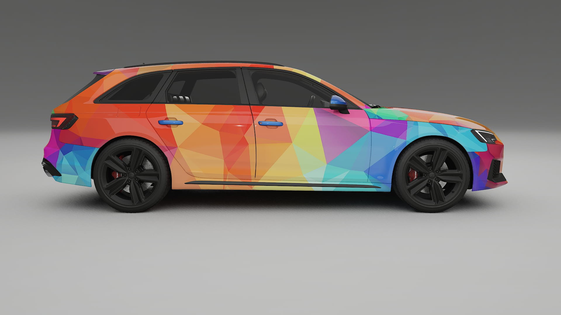 Audi RS4 Avant B9 prefacelift pre-LCI VECTOR VIBE – Designad Wrap PPF-sats i utskrivbar polyuretanfilm