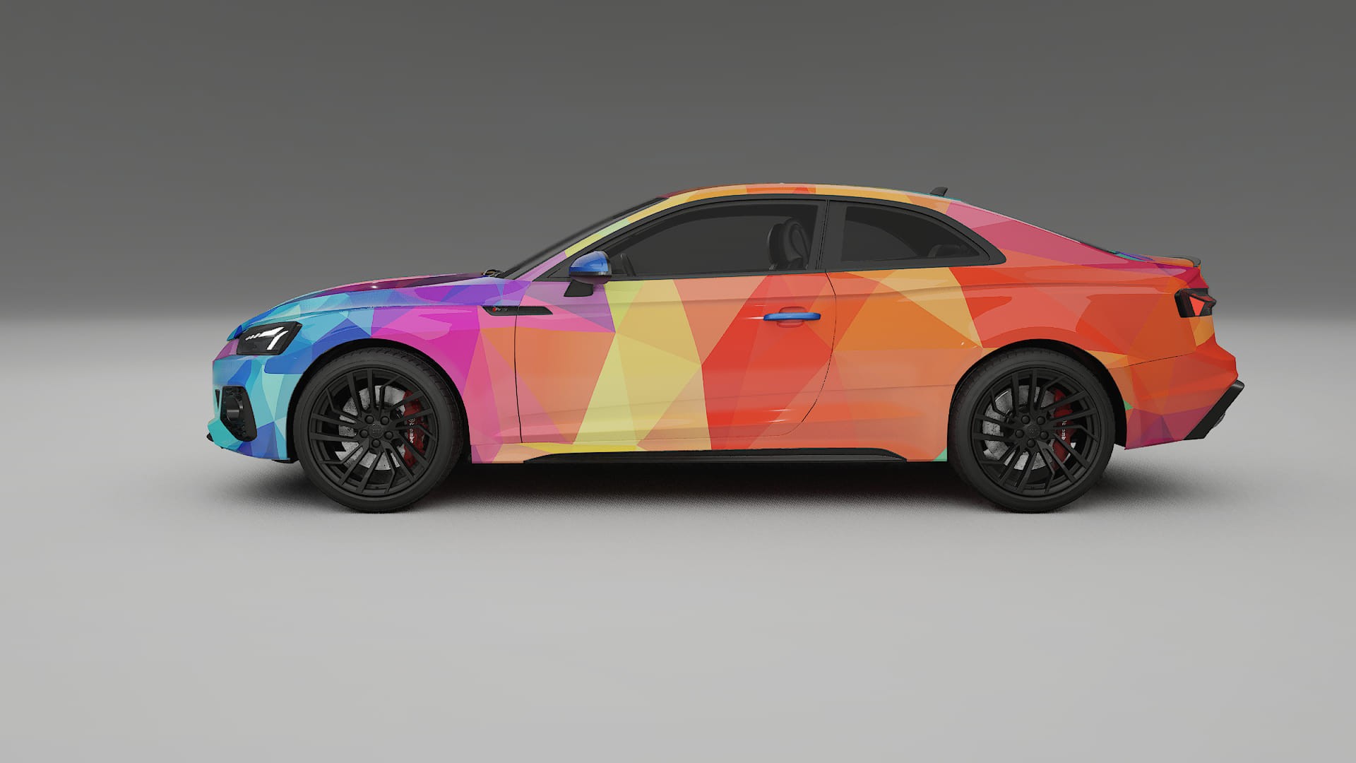 Audi RS5 Coupe B9 facelift pre-LCI VECTOR VIBE – Designad Wrap PPF-sats i utskrivbar polyuretanfilm