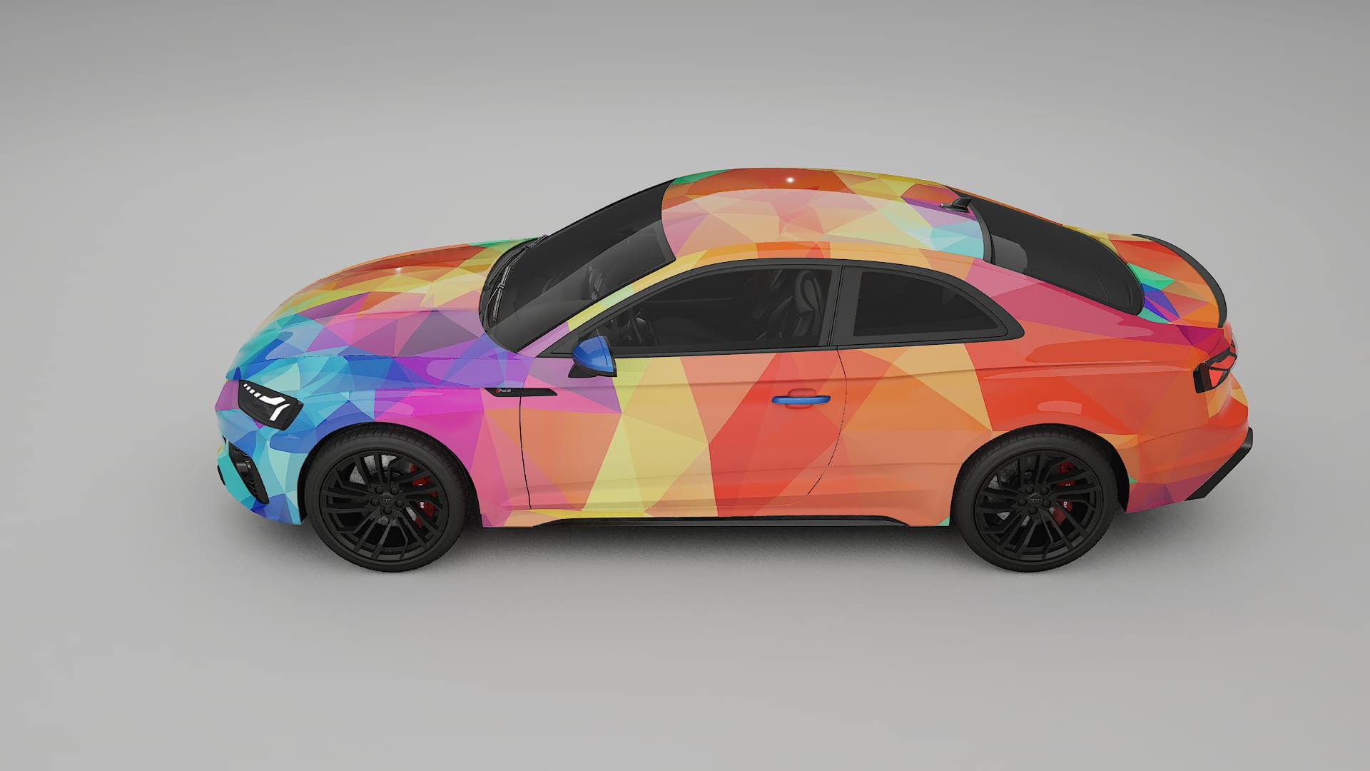 Audi RS5 Coupe B9 facelift pre-LCI VECTOR VIBE – Designad Wrap PPF-sats i utskrivbar polyuretanfilm