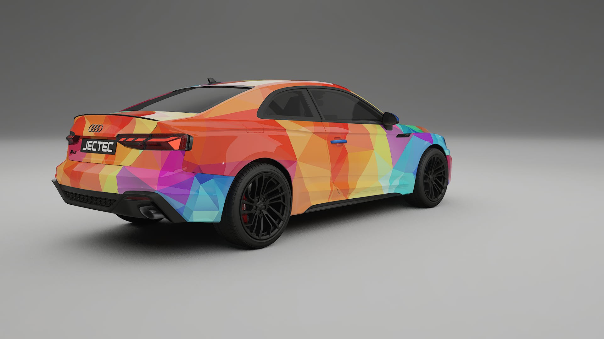 Audi RS5 Coupe B9 facelift pre-LCI VECTOR VIBE – Designad Wrap PPF-sats i utskrivbar polyuretanfilm