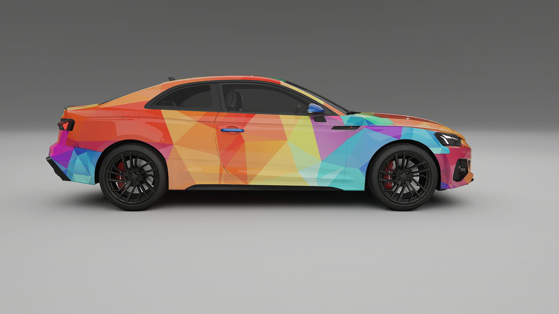 Audi RS5 Coupe B9 facelift pre-LCI VECTOR VIBE – Designad Wrap PPF-sats i utskrivbar polyuretanfilm