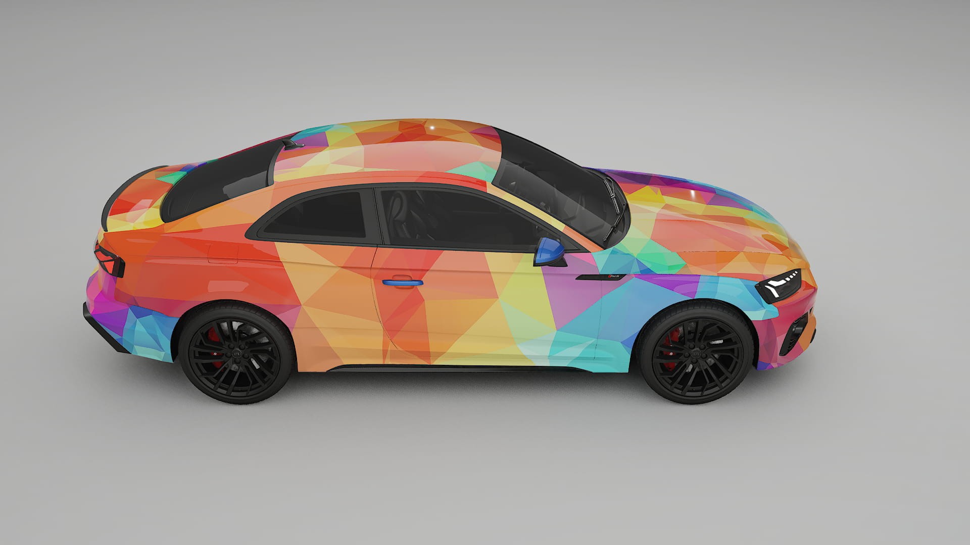Audi RS5 Coupe B9 facelift pre-LCI VECTOR VIBE – Designad Wrap PPF-sats i utskrivbar polyuretanfilm