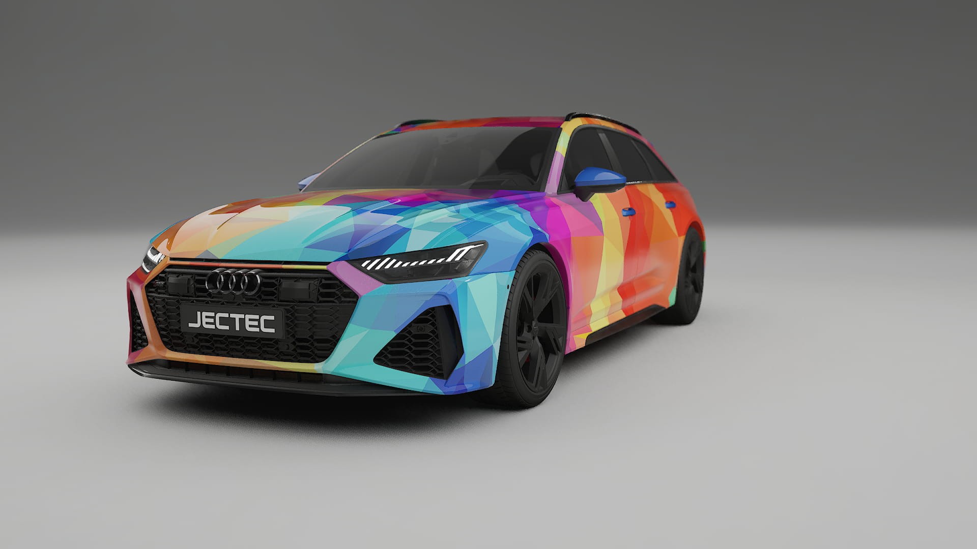 Audi RS6 Avant C8 facelift LCI VECTOR VIBE – Designad Wrap PPF-sats i utskrivbar polyuretanfilm