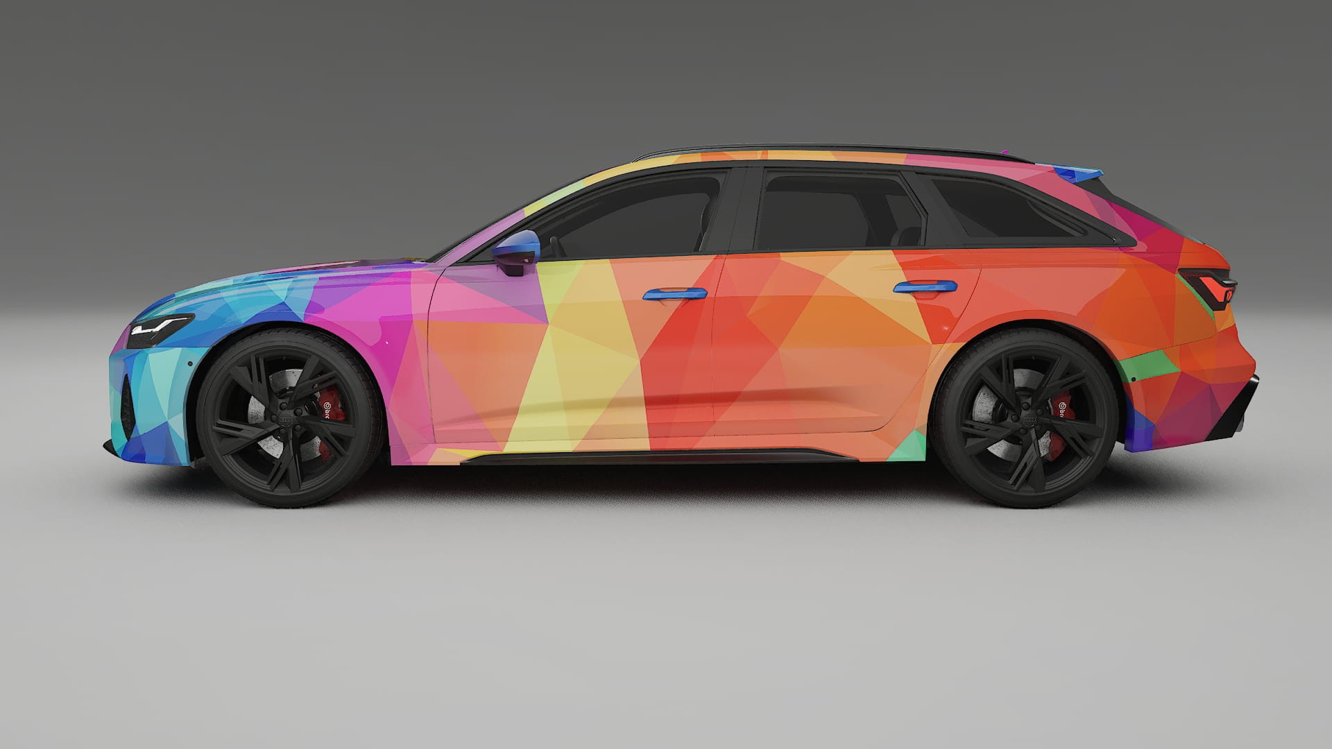 Audi RS6 Avant C8 facelift LCI VECTOR VIBE – Designad Wrap PPF-sats i utskrivbar polyuretanfilm