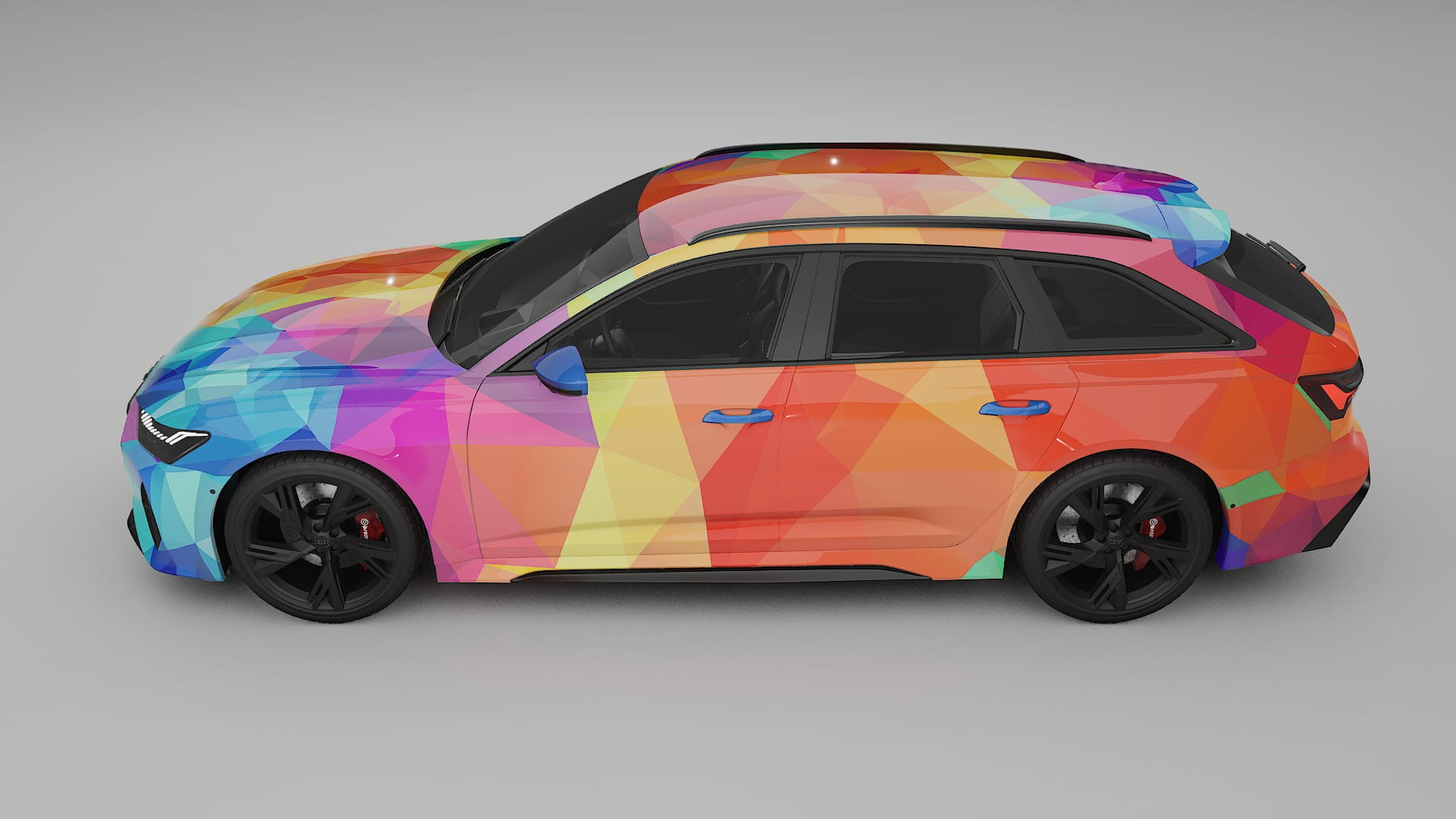 Audi RS6 Avant C8 facelift LCI VECTOR VIBE – Designad Wrap PPF-sats i utskrivbar polyuretanfilm