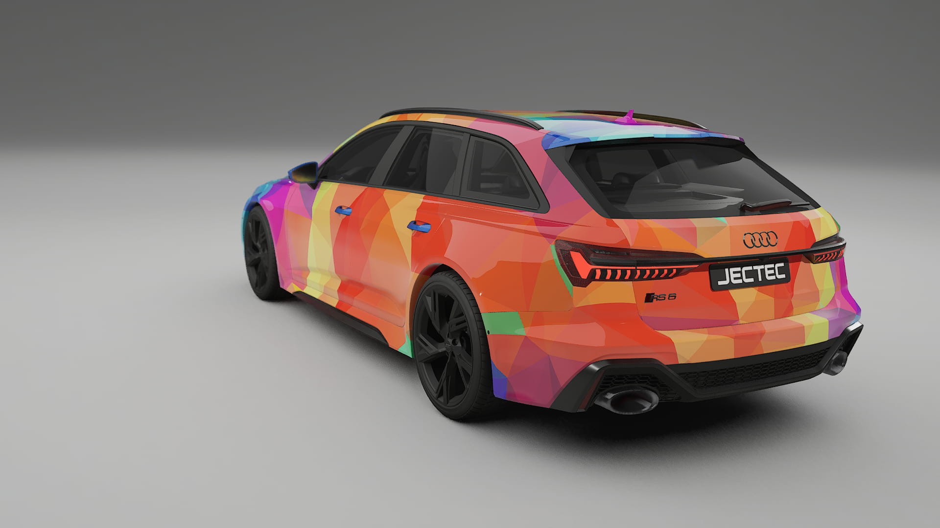 Audi RS6 Avant C8 facelift LCI VECTOR VIBE – Designad Wrap PPF-sats i utskrivbar polyuretanfilm