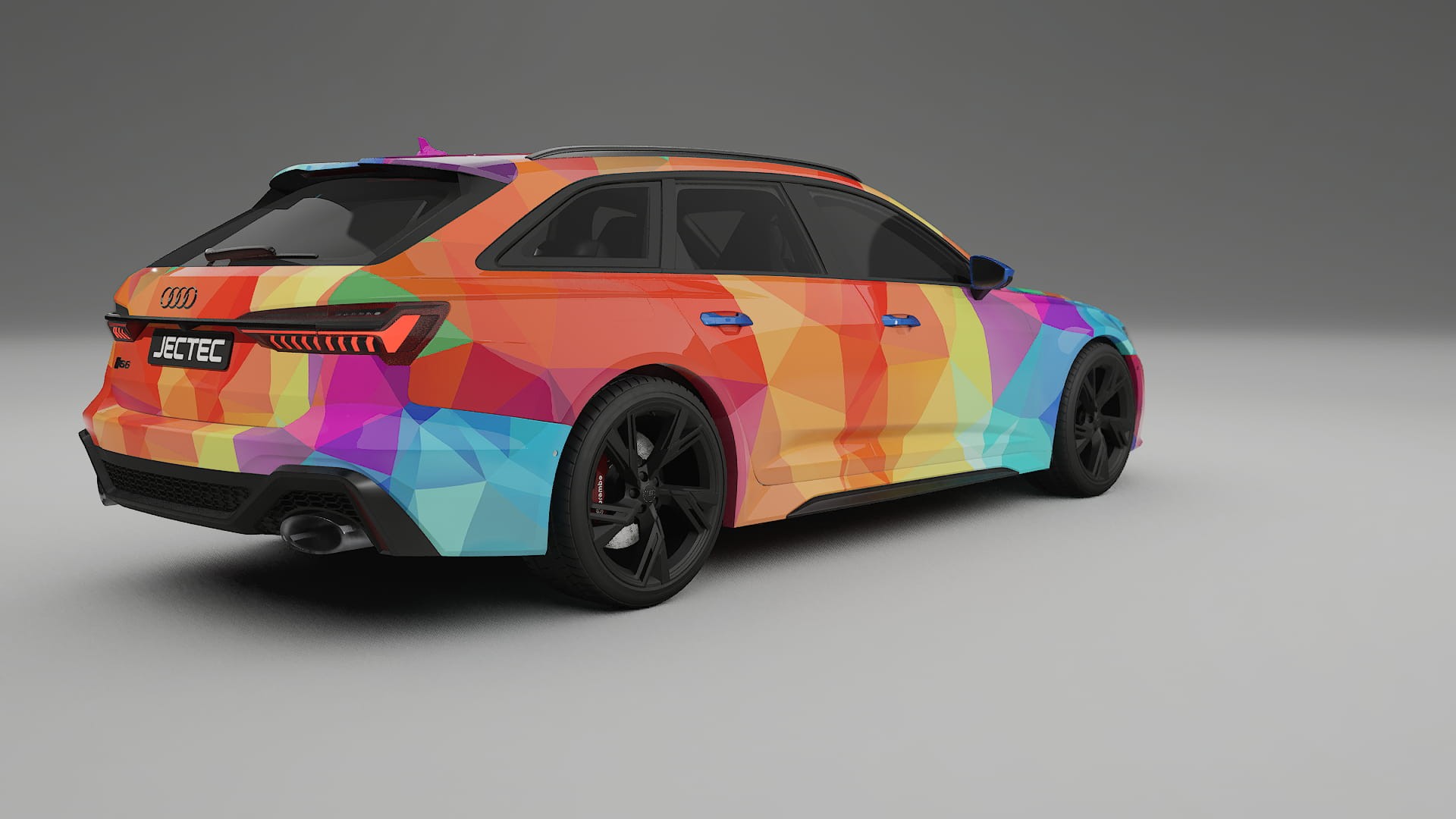 Audi RS6 Avant C8 facelift LCI VECTOR VIBE – Designad Wrap PPF-sats i utskrivbar polyuretanfilm
