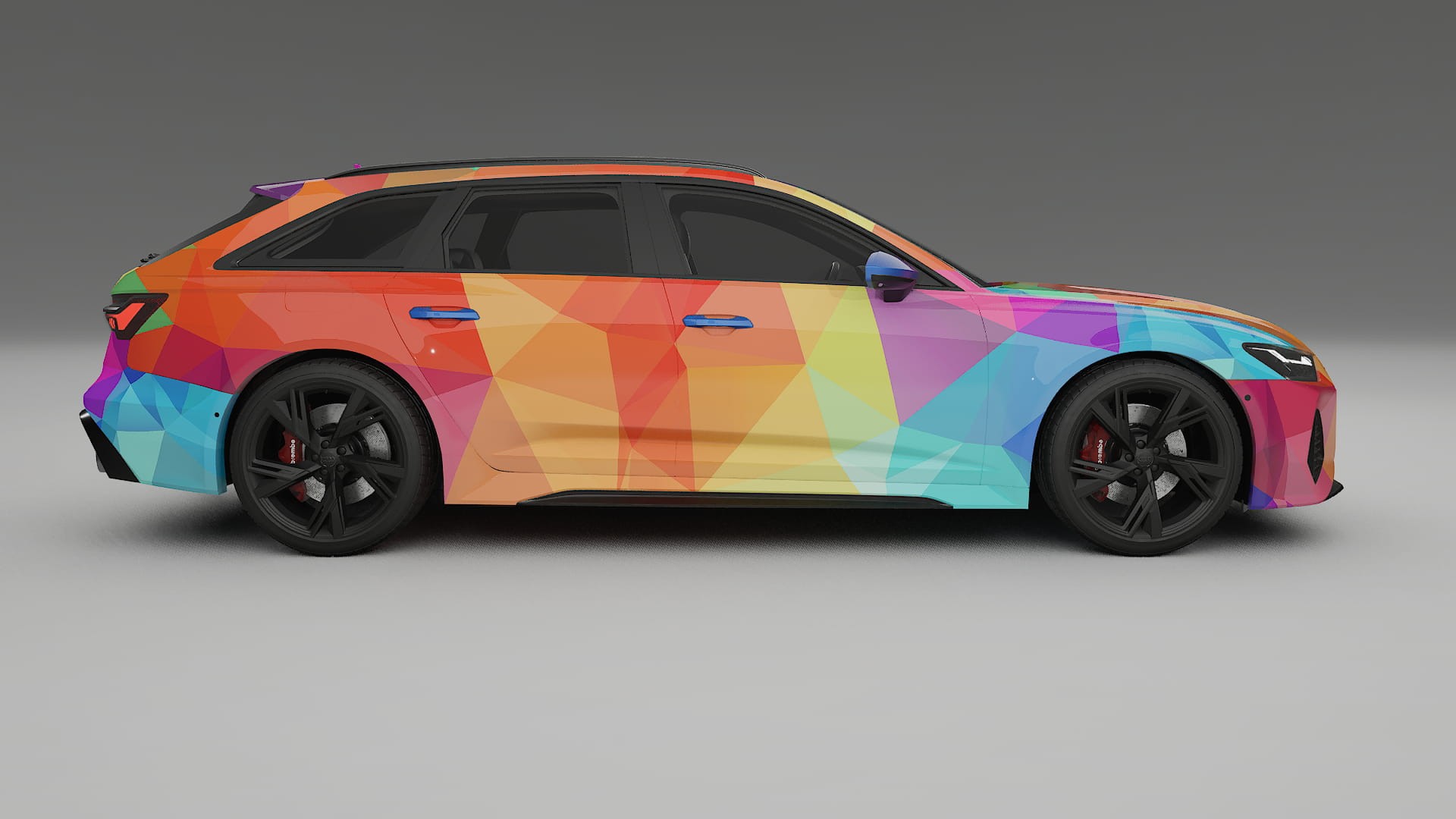 Audi RS6 Avant C8 facelift LCI VECTOR VIBE – Designad Wrap PPF-sats i utskrivbar polyuretanfilm