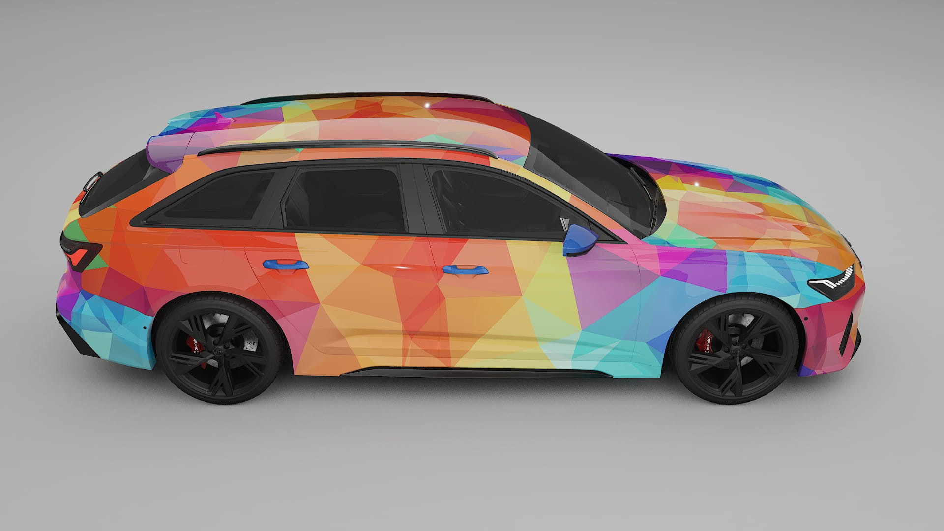 Audi RS6 Avant C8 facelift LCI VECTOR VIBE – Designad Wrap PPF-sats i utskrivbar polyuretanfilm