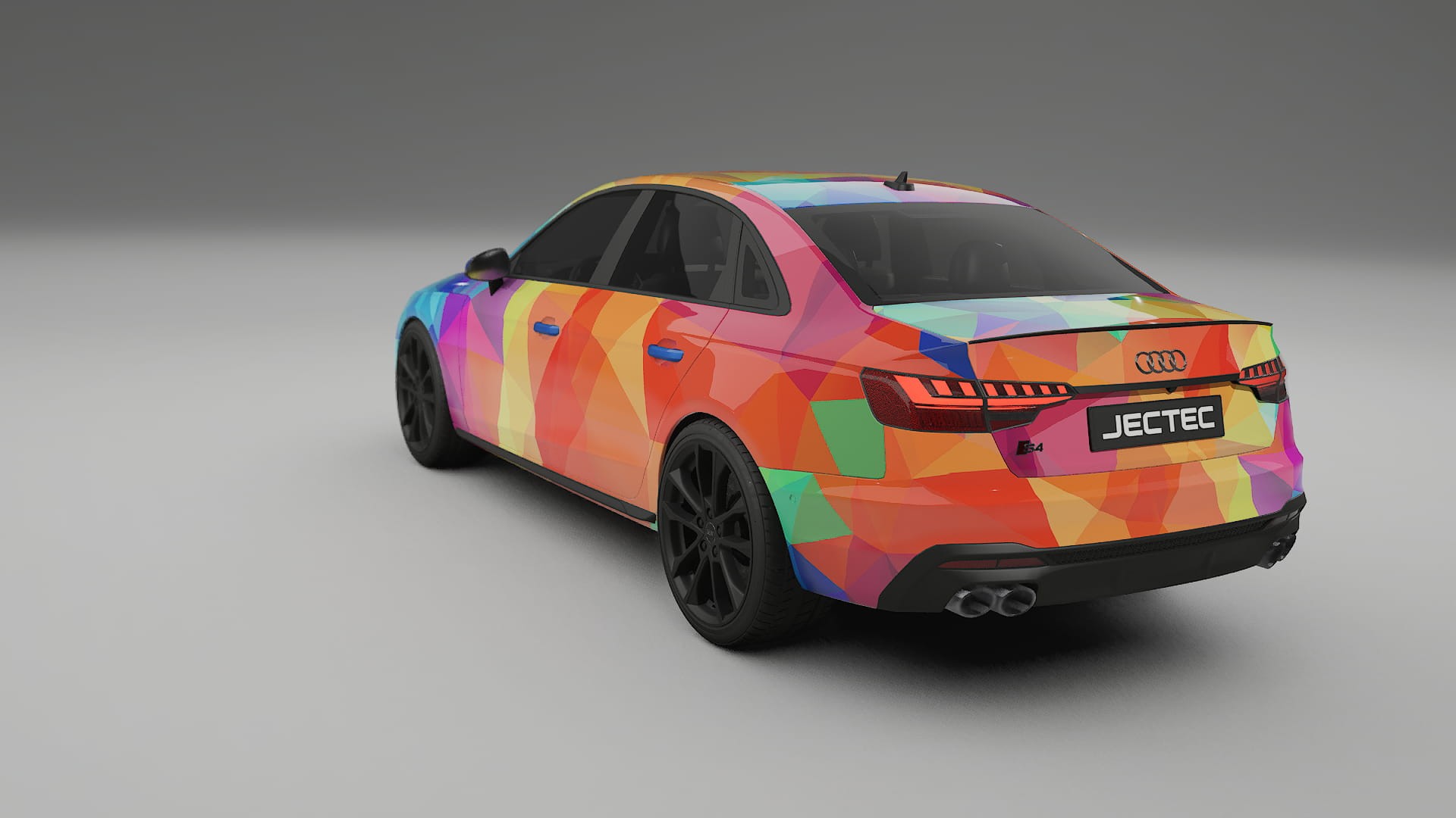 Audi S4 Sedan B9 facelift LCI VECTOR VIBE – Designad Wrap PPF-sats i utskrivbar polyuretanfilm