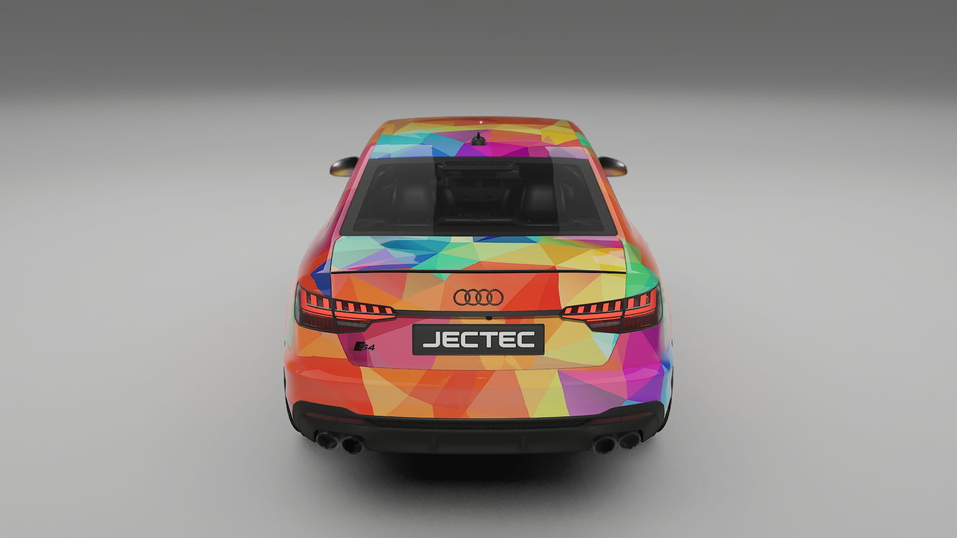 Audi S4 Sedan B9 facelift LCI VECTOR VIBE – Designad Wrap PPF-sats i utskrivbar polyuretanfilm