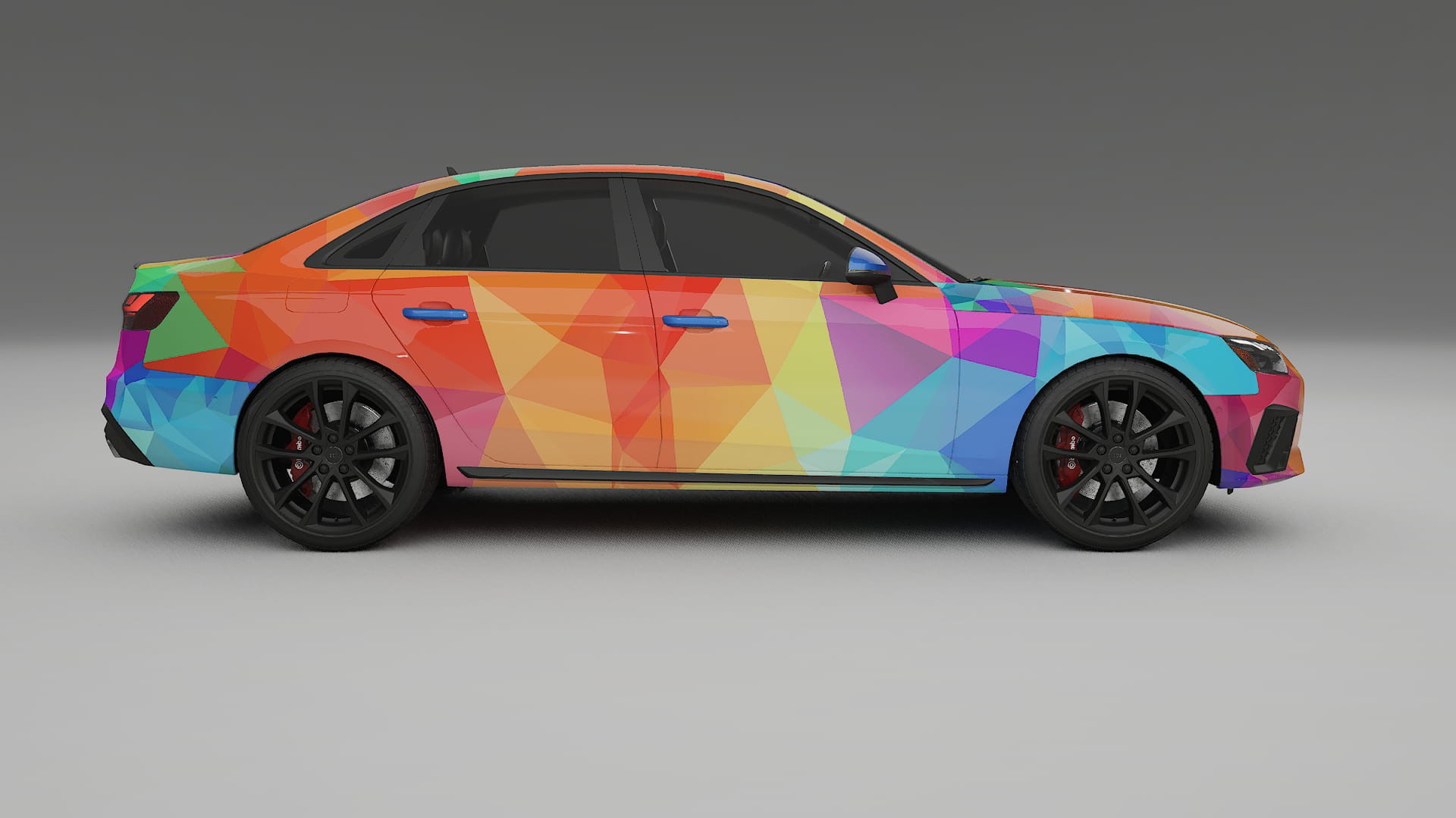 Audi S4 Sedan B9 facelift LCI VECTOR VIBE – Designad Wrap PPF-sats i utskrivbar polyuretanfilm