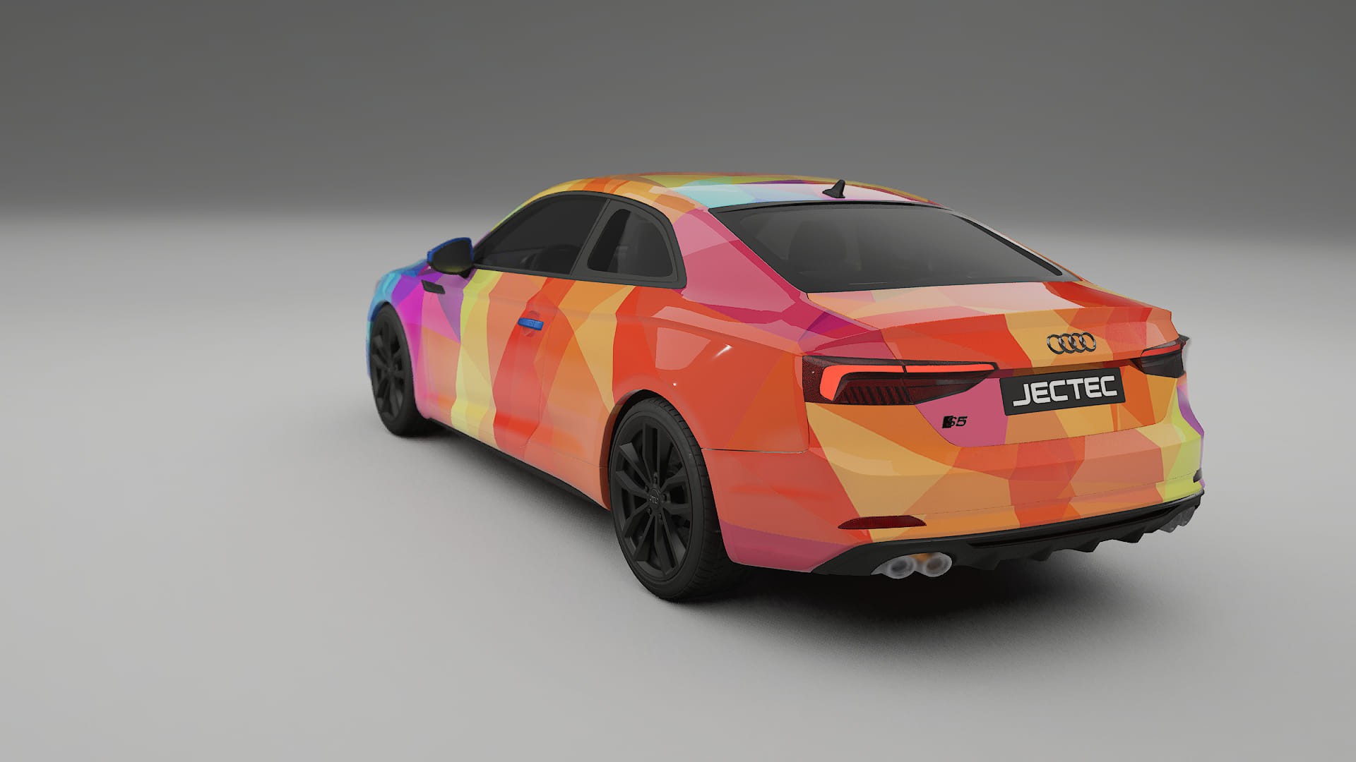 Audi S5 B9 prefacelift pre-LCI VECTOR VIBE – Designad Wrap PPF-sats i utskrivbar polyuretanfilm