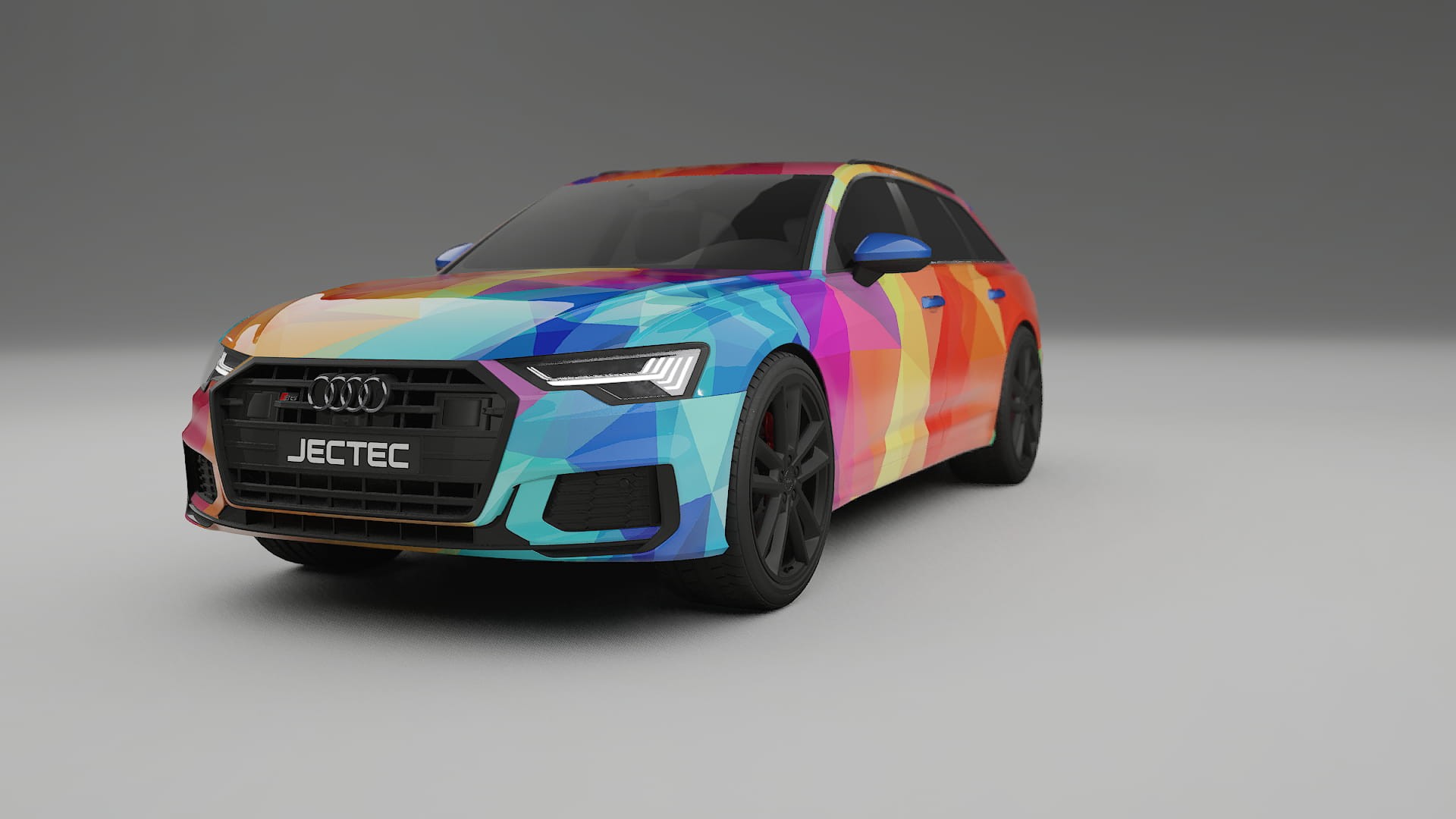 Audi S6 Avant prefacelift pre-LCI C8 VECTOR VIBE – Designad Wrap PPF-sats i utskrivbar polyuretanfilm