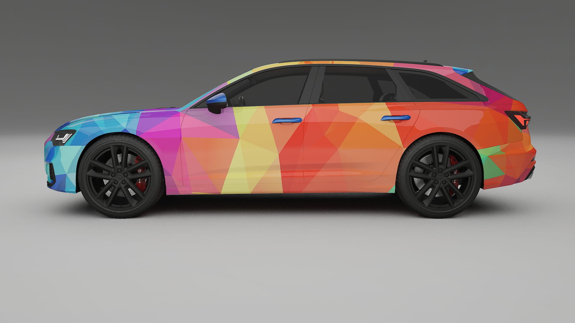 Audi S6 Avant prefacelift pre-LCI C8 VECTOR VIBE – Designad Wrap PPF-sats i utskrivbar polyuretanfilm