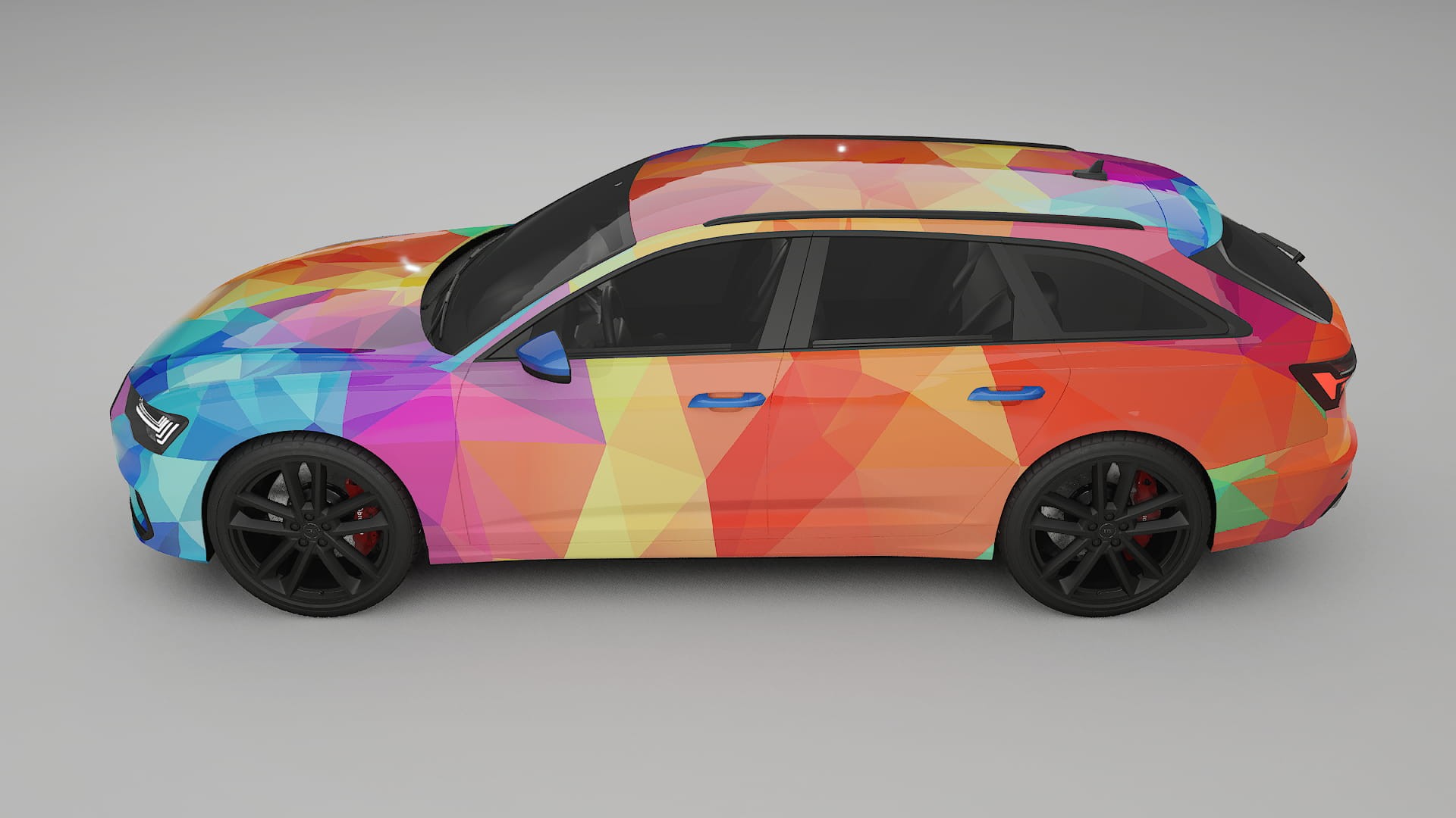 Audi S6 Avant prefacelift pre-LCI C8 VECTOR VIBE – Designad Wrap PPF-sats i utskrivbar polyuretanfilm
