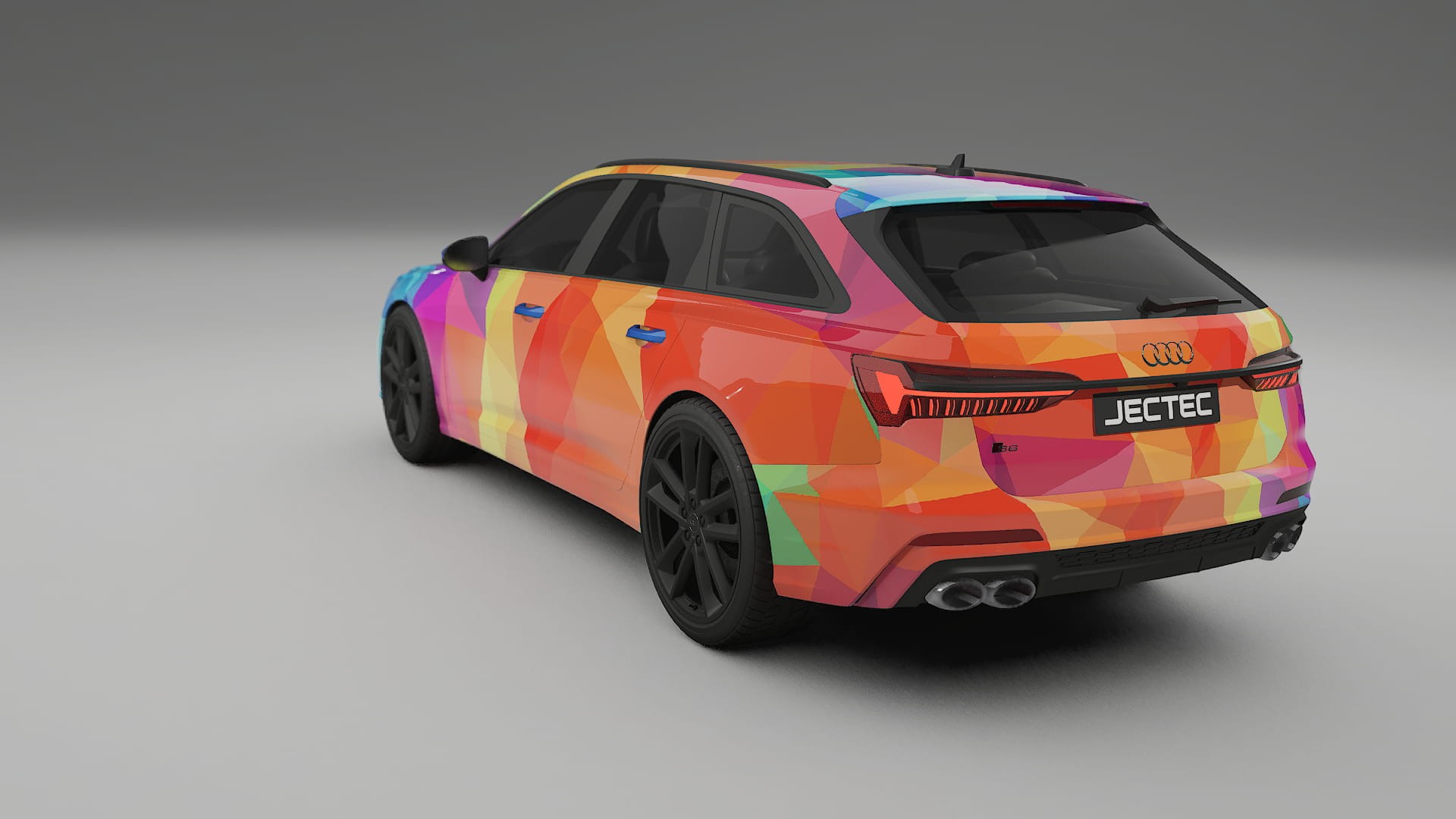 Audi S6 Avant prefacelift pre-LCI C8 VECTOR VIBE – Designad Wrap PPF-sats i utskrivbar polyuretanfilm