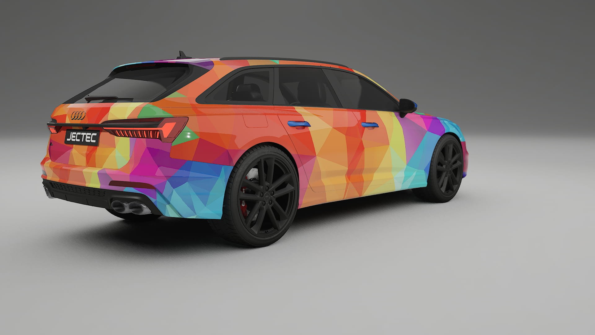 Audi S6 Avant prefacelift pre-LCI C8 VECTOR VIBE – Designad Wrap PPF-sats i utskrivbar polyuretanfilm