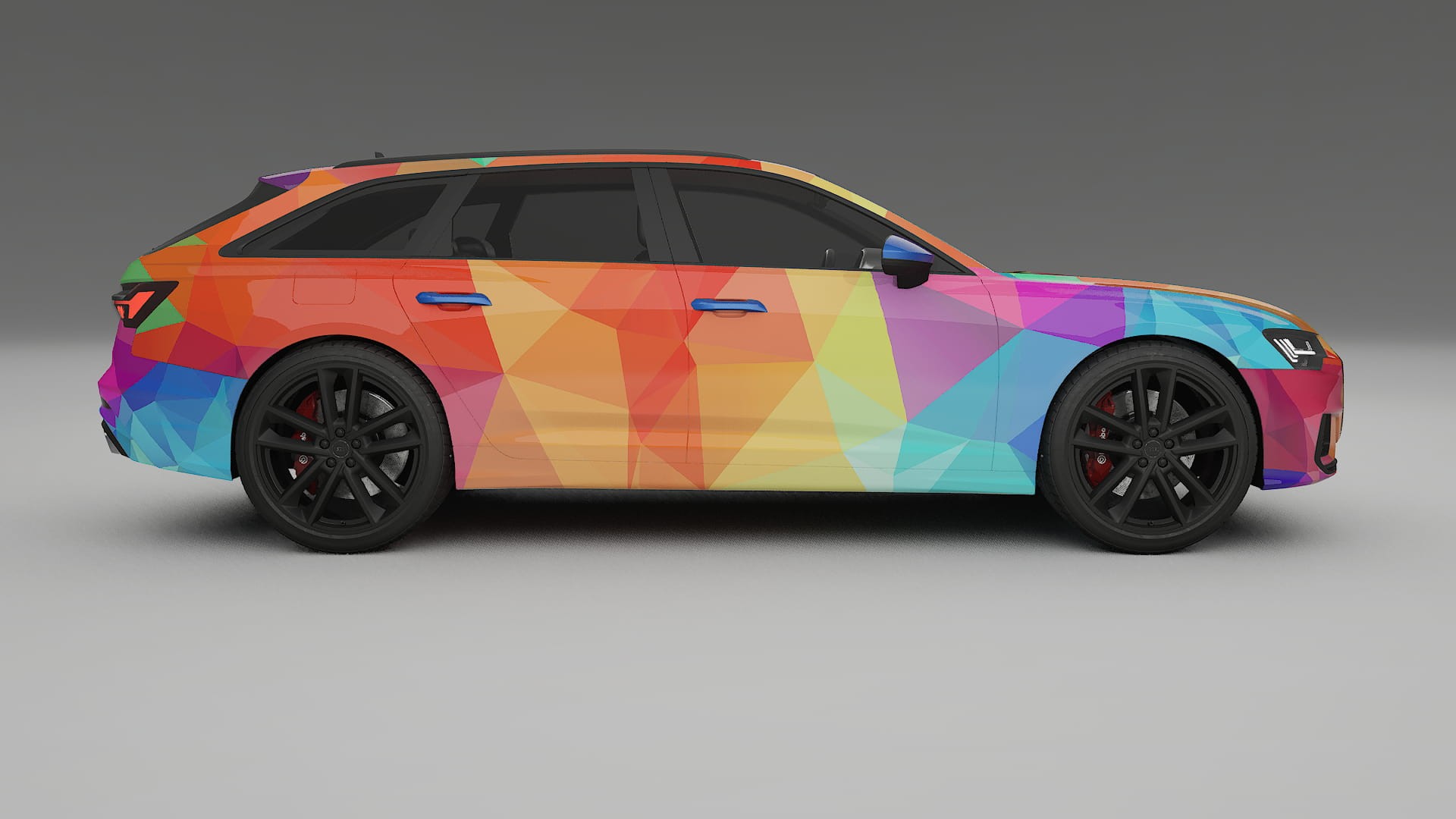 Audi S6 Avant prefacelift pre-LCI C8 VECTOR VIBE – Designad Wrap PPF-sats i utskrivbar polyuretanfilm