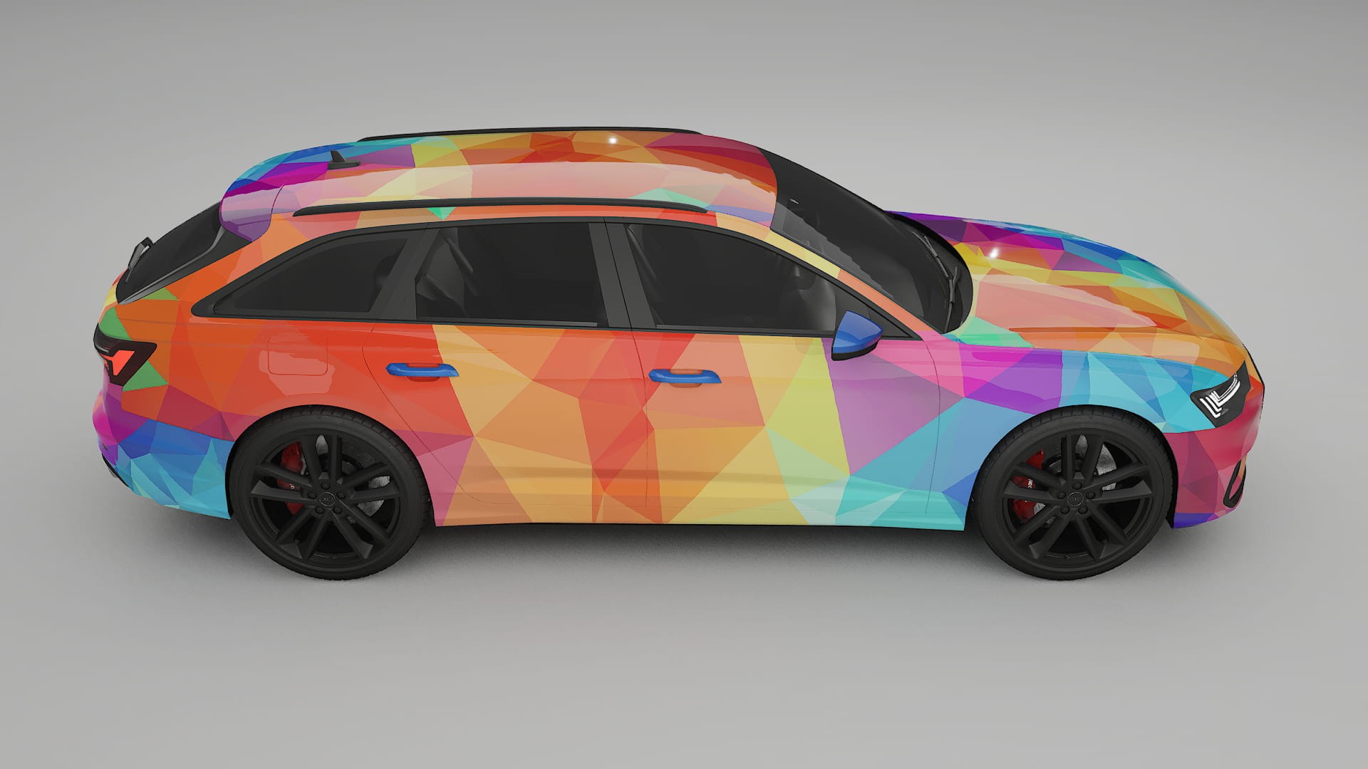 Audi S6 Avant prefacelift pre-LCI C8 VECTOR VIBE – Designad Wrap PPF-sats i utskrivbar polyuretanfilm